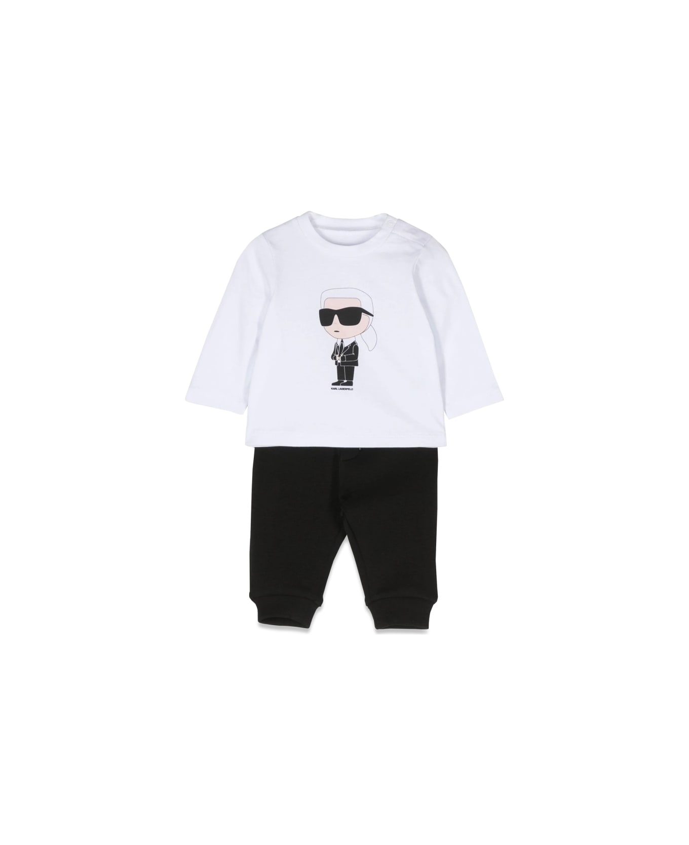 Karl Lagerfeld Kids T-shirt, Jogger And Zip-up Sweatshirt Set - BLACK
