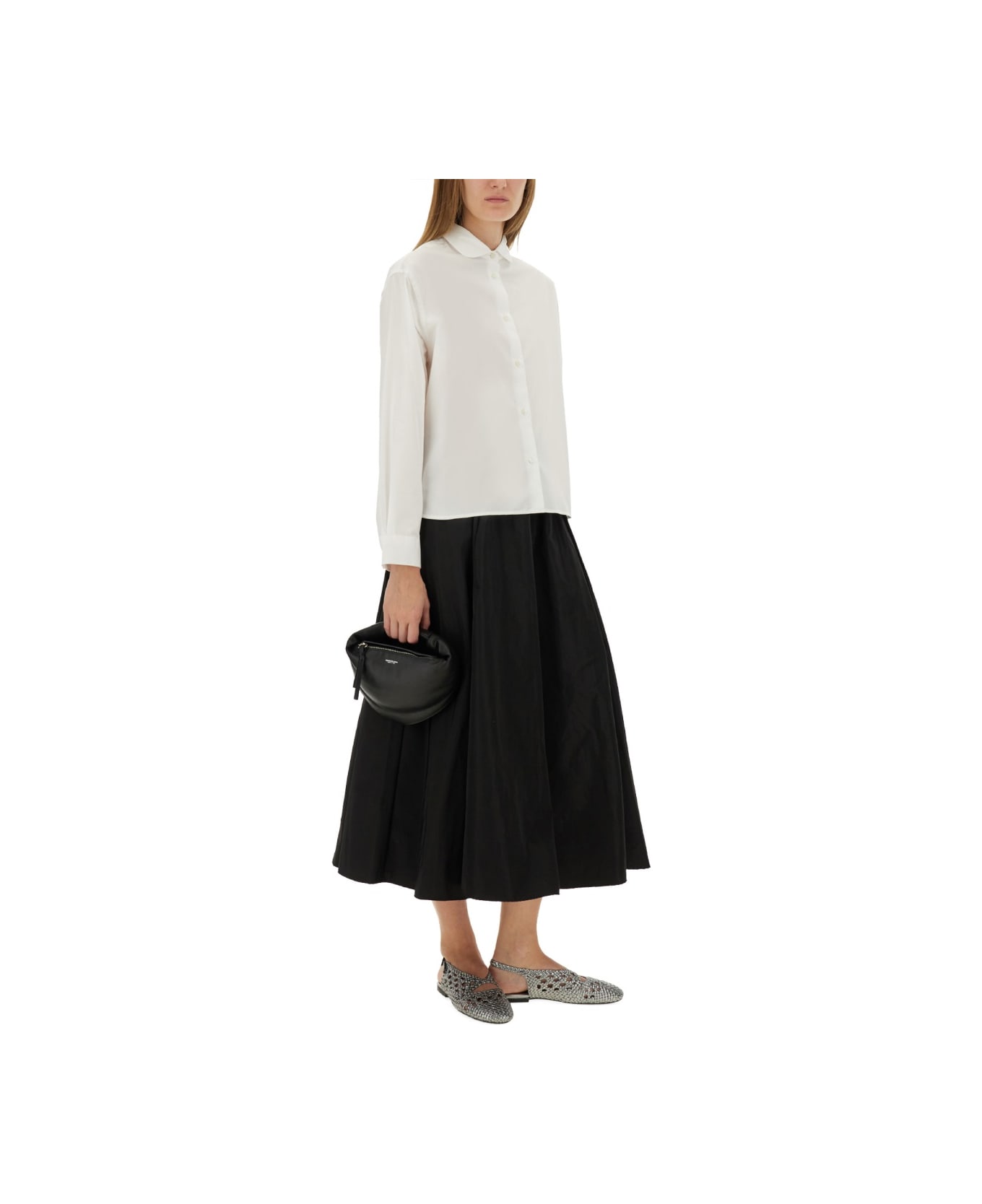 Aspesi Cotton Poplin Boxy Shirt - WHITE