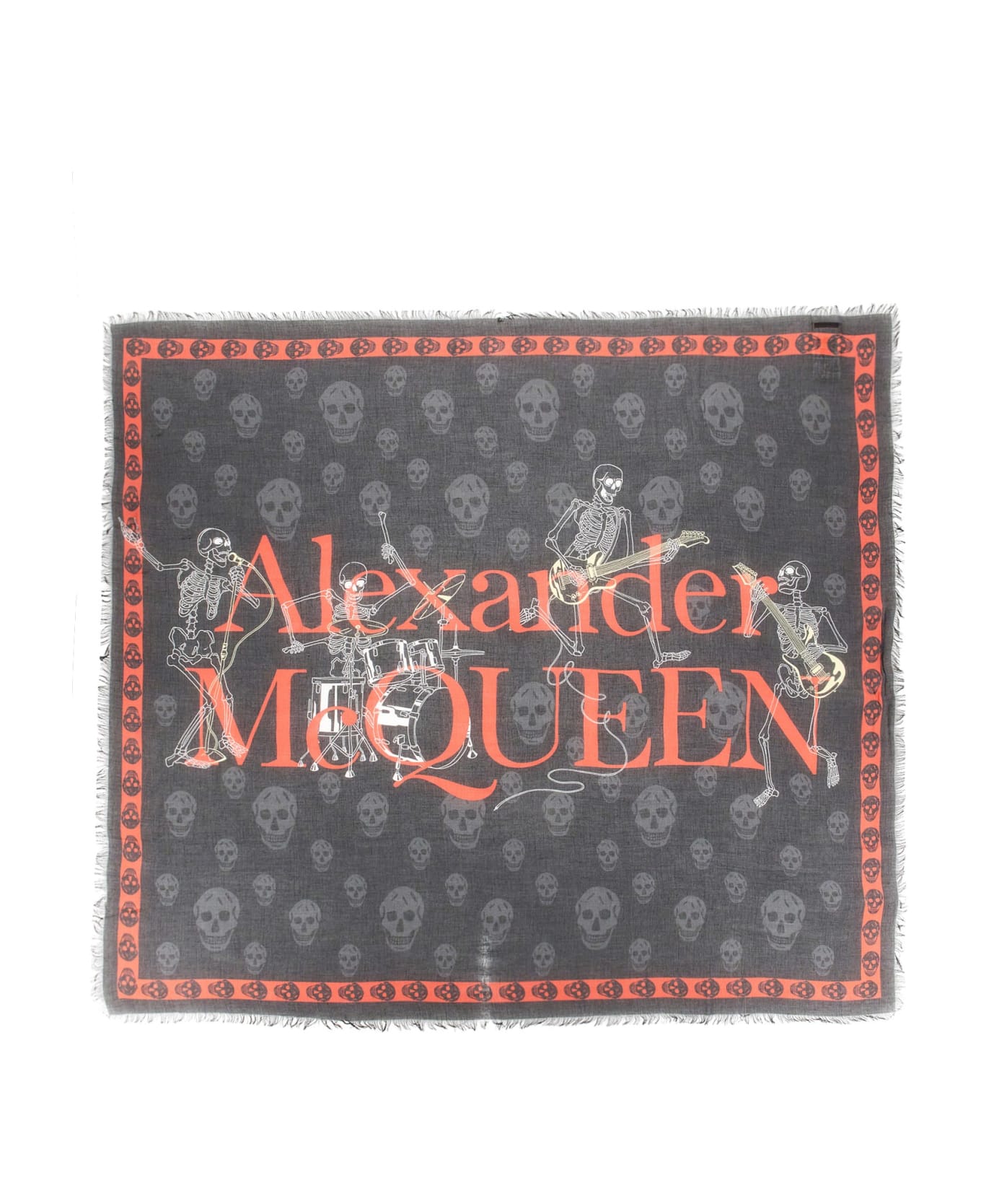 Alexander McQueen Skull Band Scarf - NERO