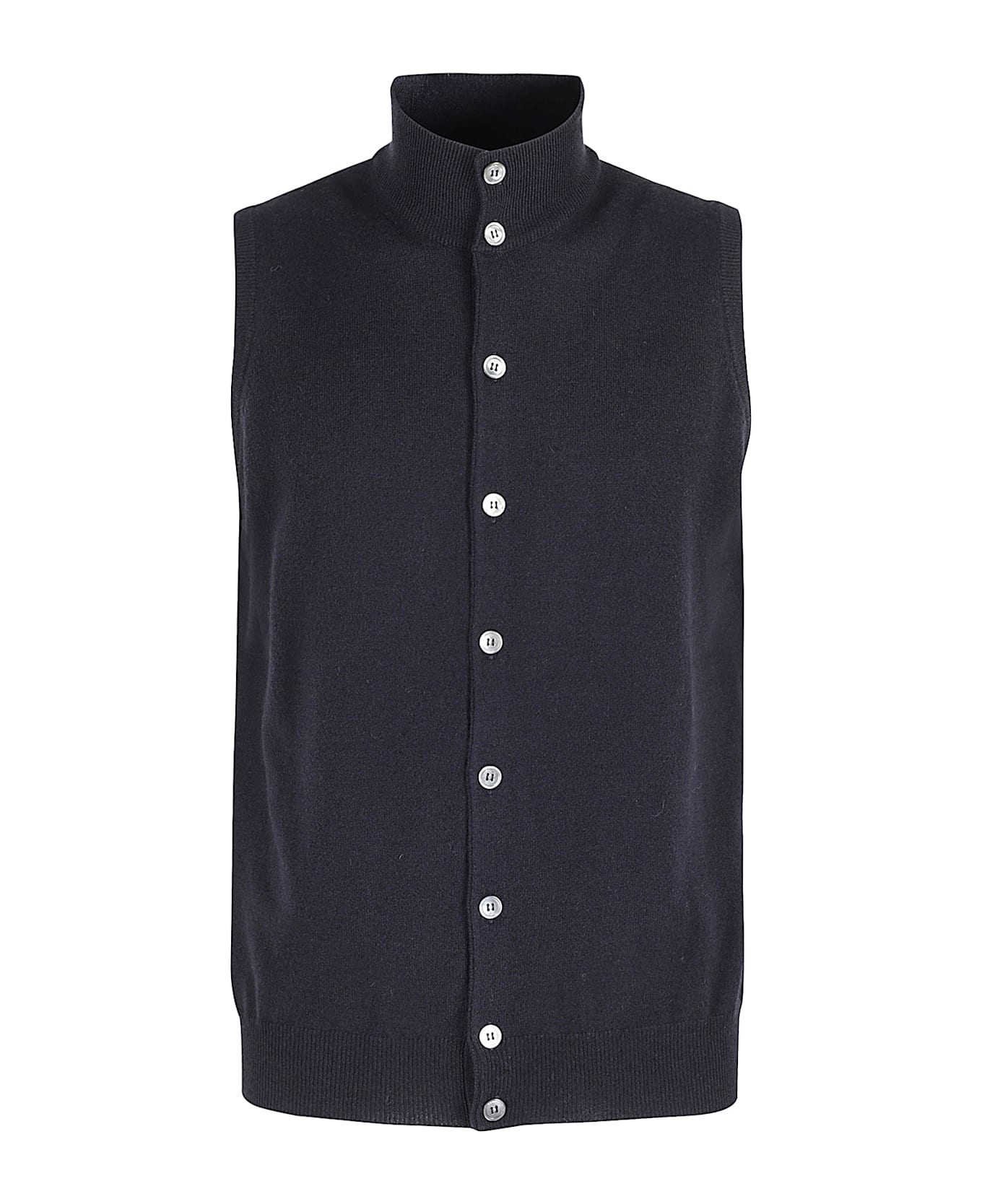 Filippo De Laurentiis Gilet Blouson Bottoni - Blu Notte ベスト