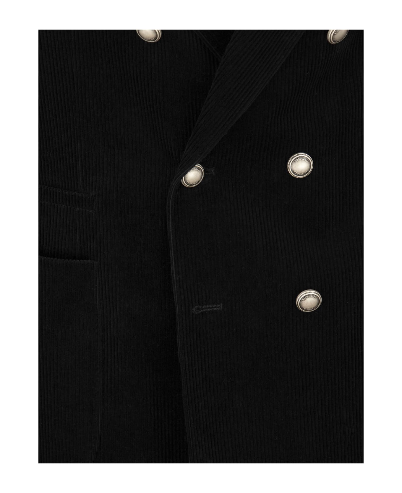 Brunello Cucinelli Deconstructed Velvet Jacket - Black