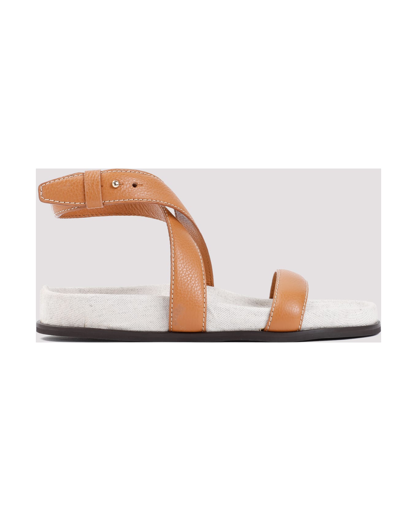 Totême Leather Chunky Sandal - Tan