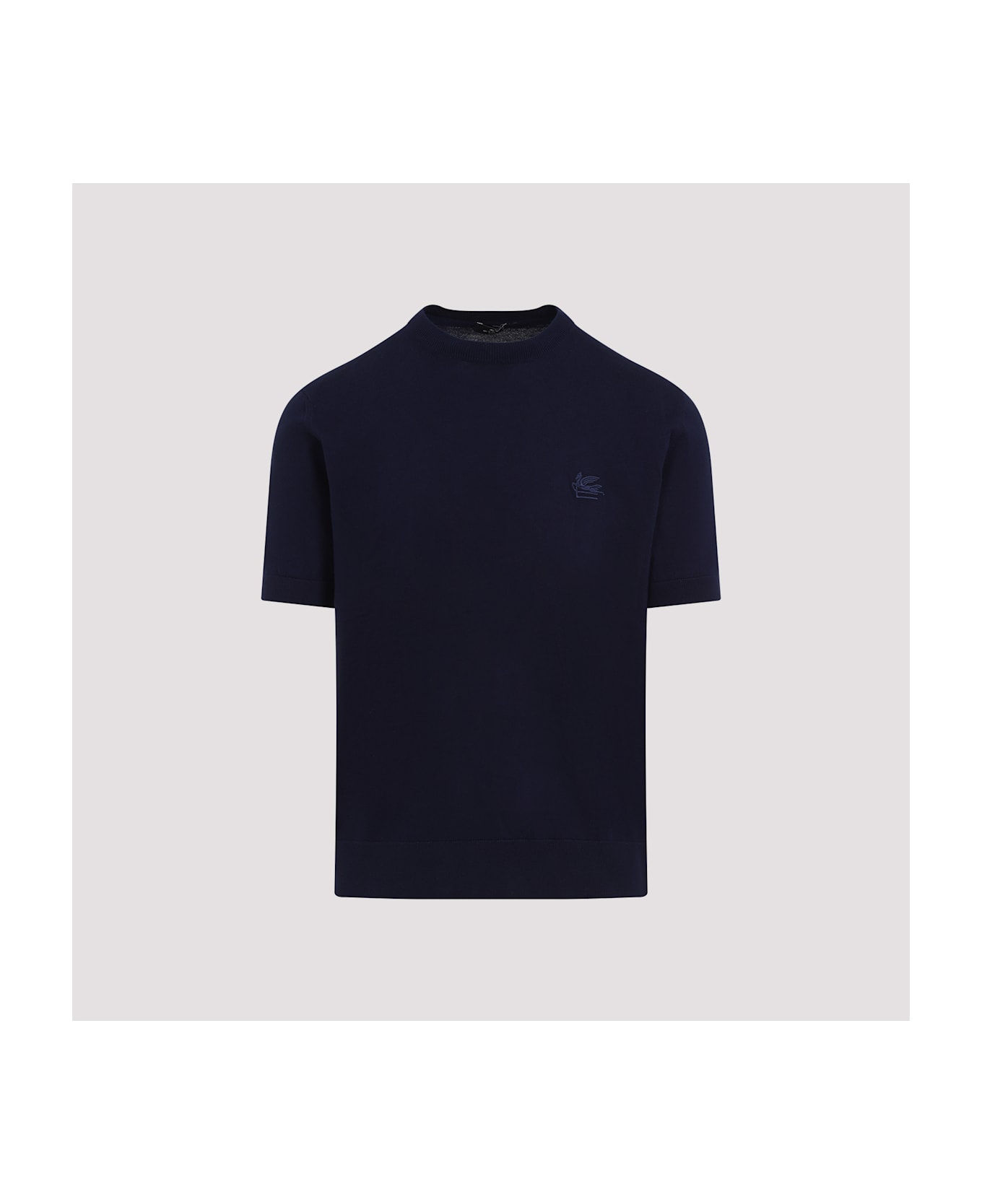 Etro Fine Jersey T-shirt With Decorative Linking - Blue