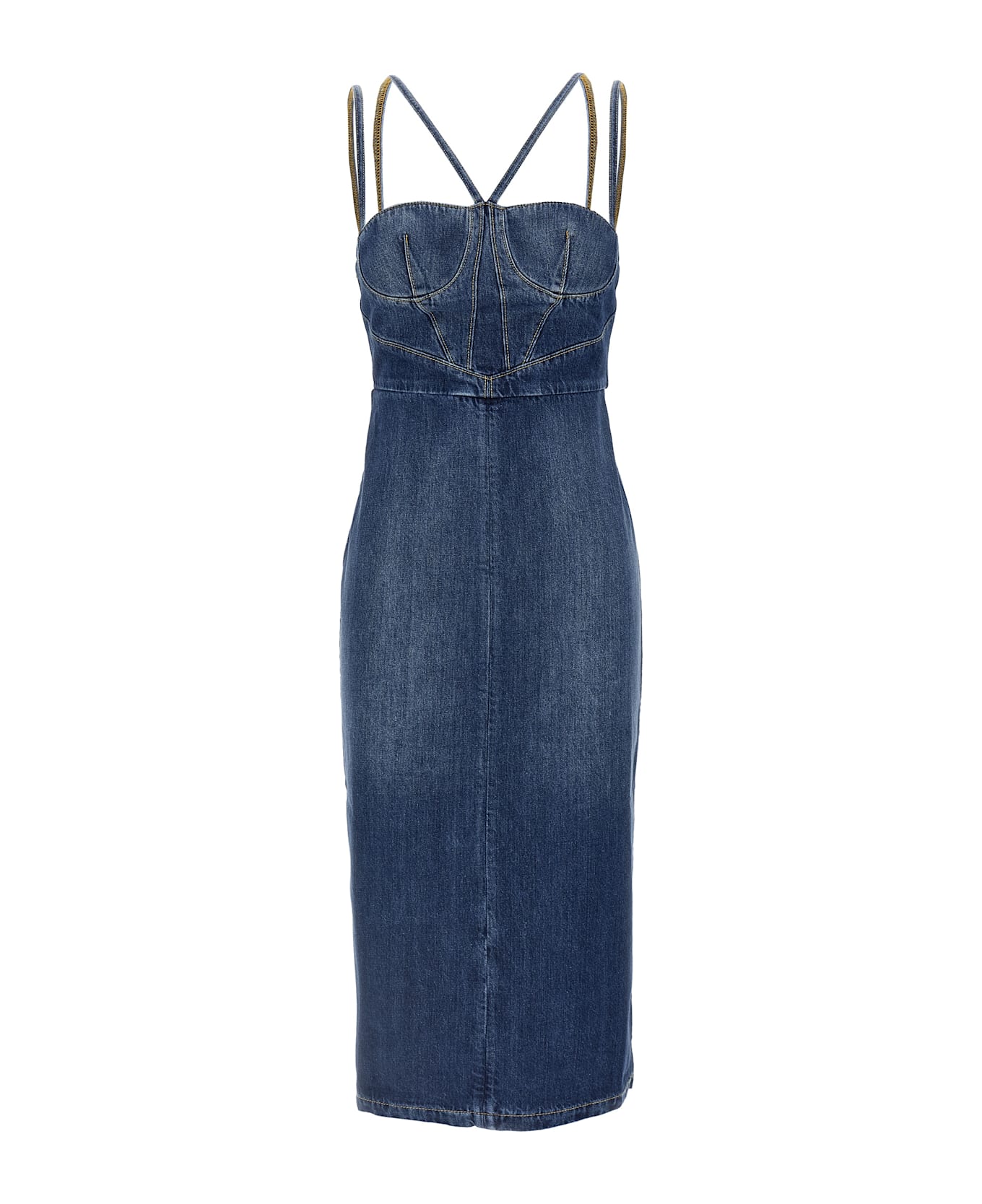 Nensi Dojaka Denim Dress - Blue