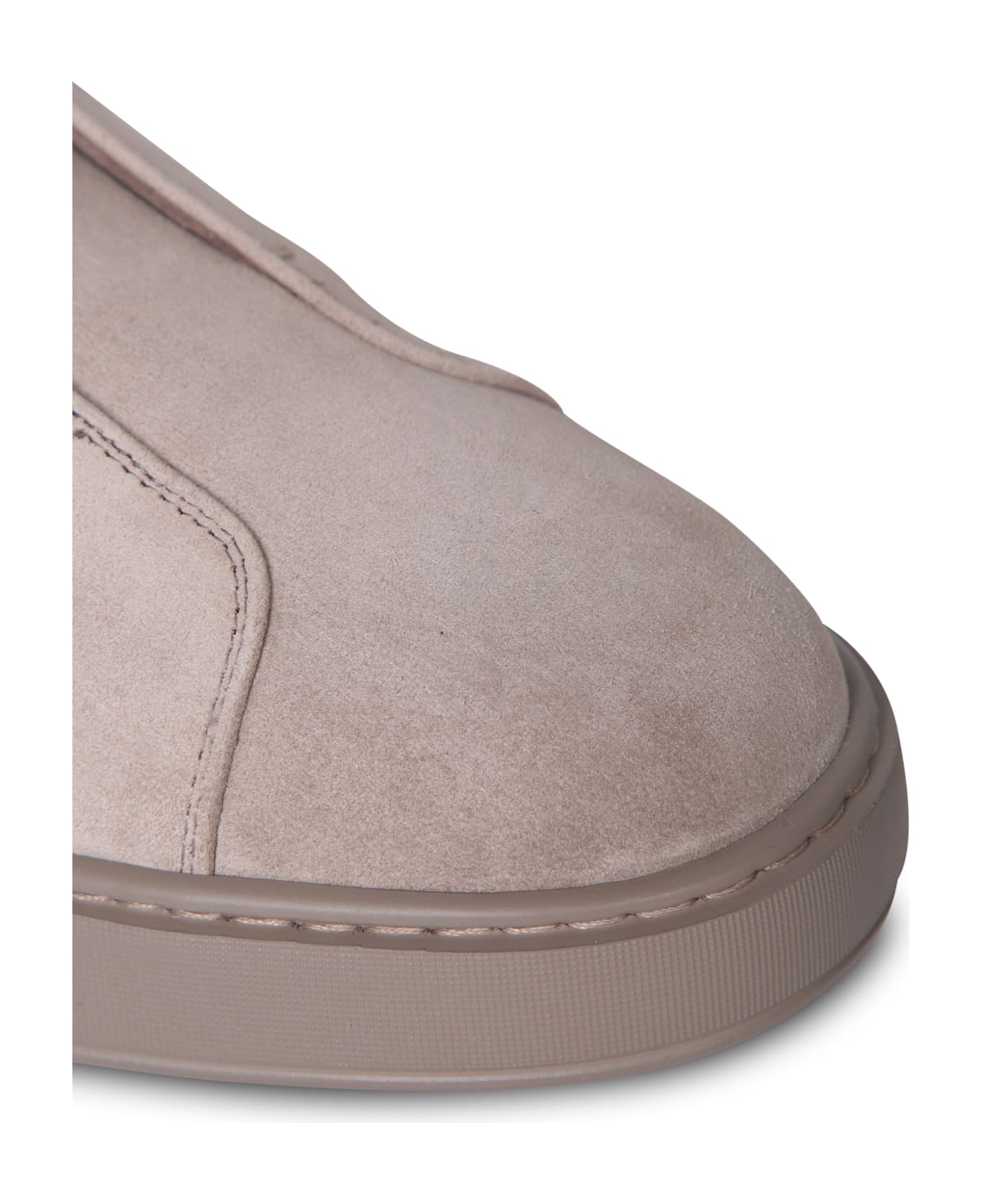 Santoni Victory Suede Tortora Sneakers - Beige