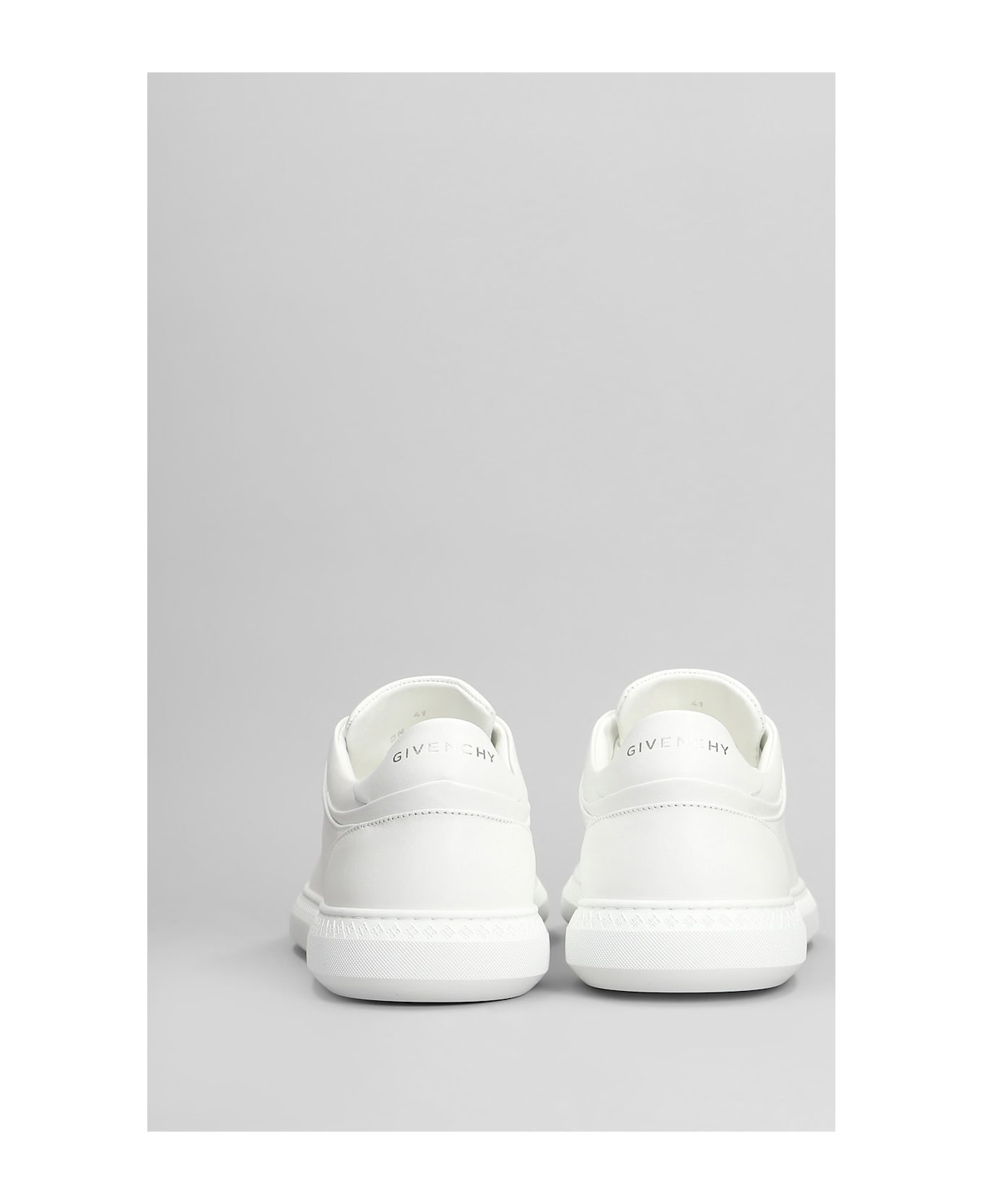 Givenchy G Set Low Sneakers In White Leather - white