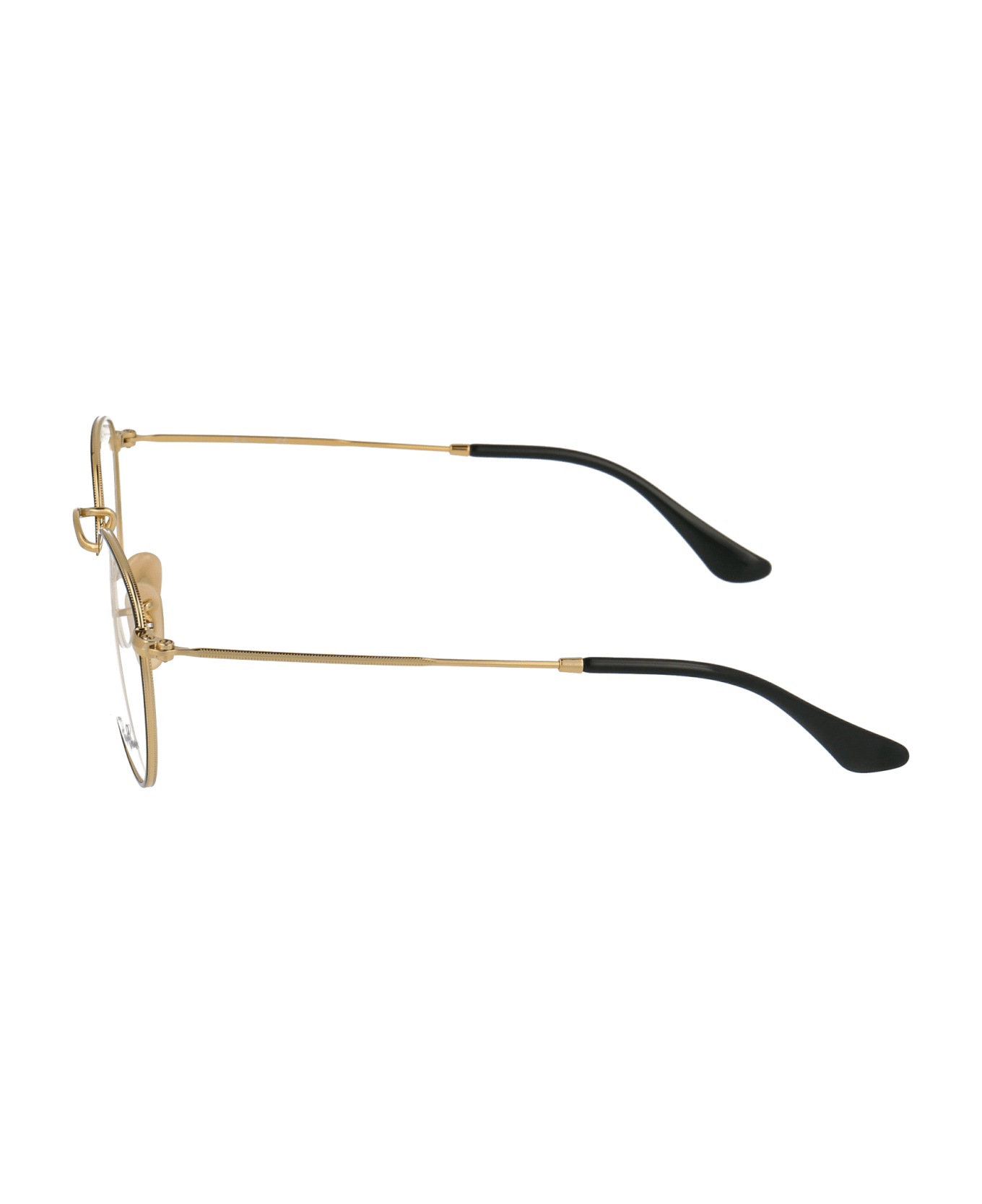 Ray-Ban Round Metal Glasses - 2991 Black On Gold アイウェア