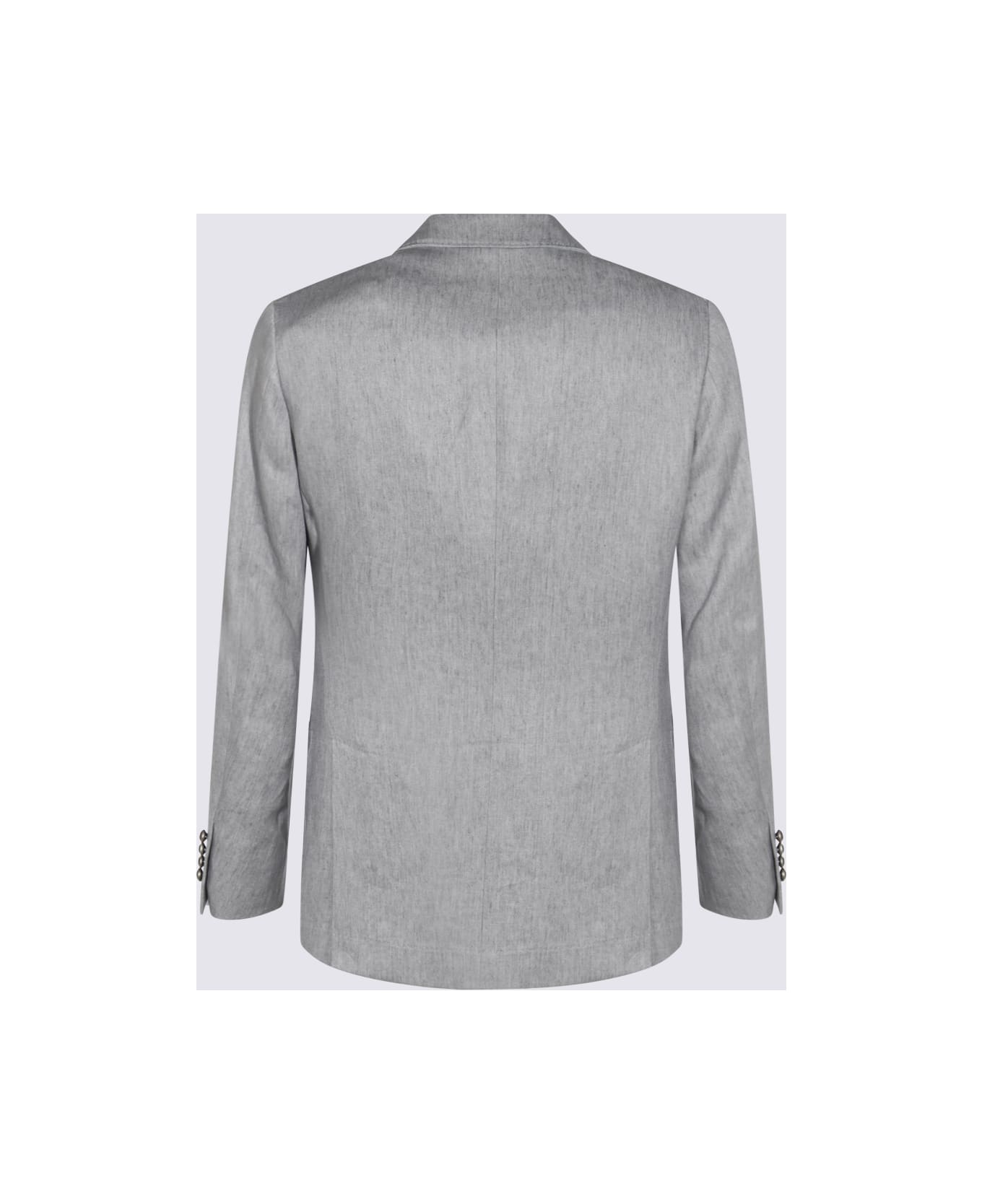 Brunello Cucinelli Grey Linen Suits - Grigio