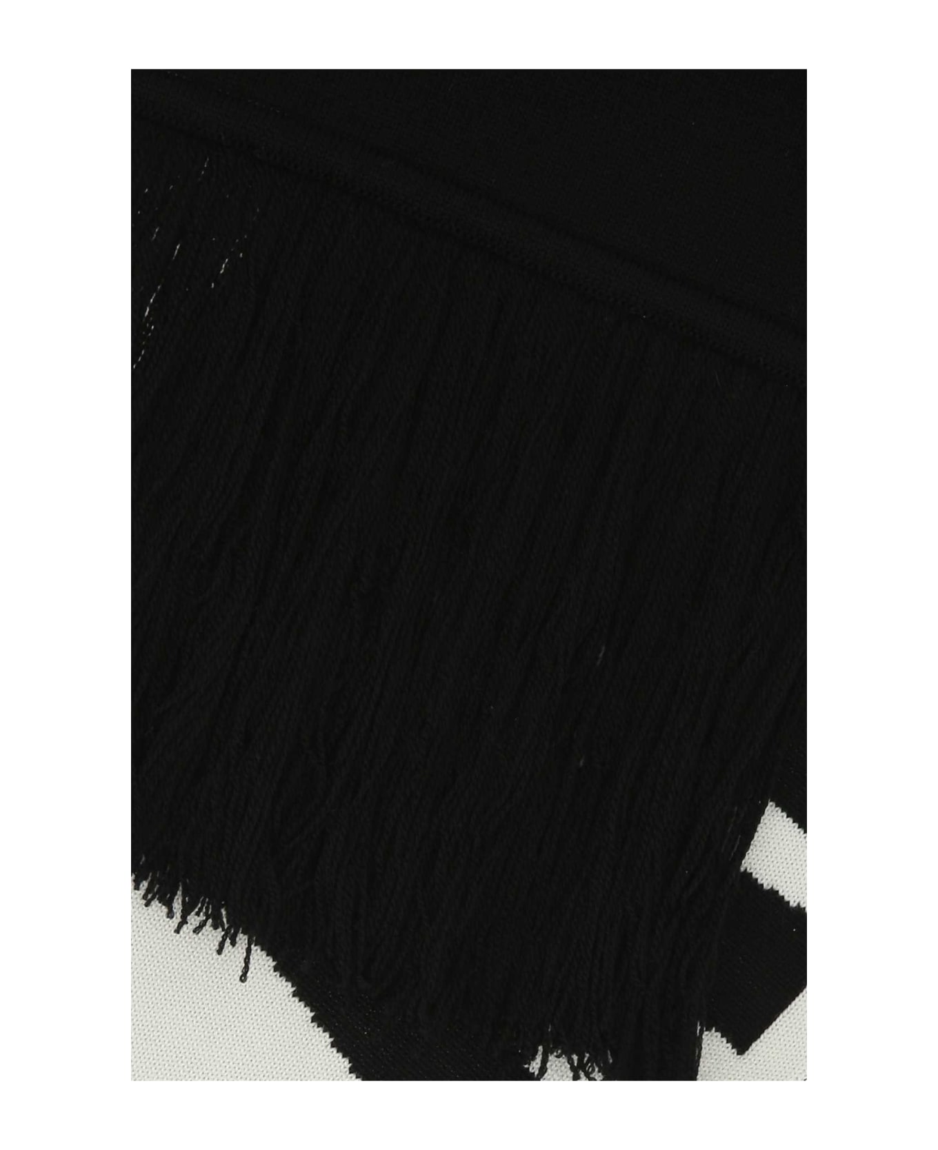 VETEMENTS Black Wool Scarf - BLACK