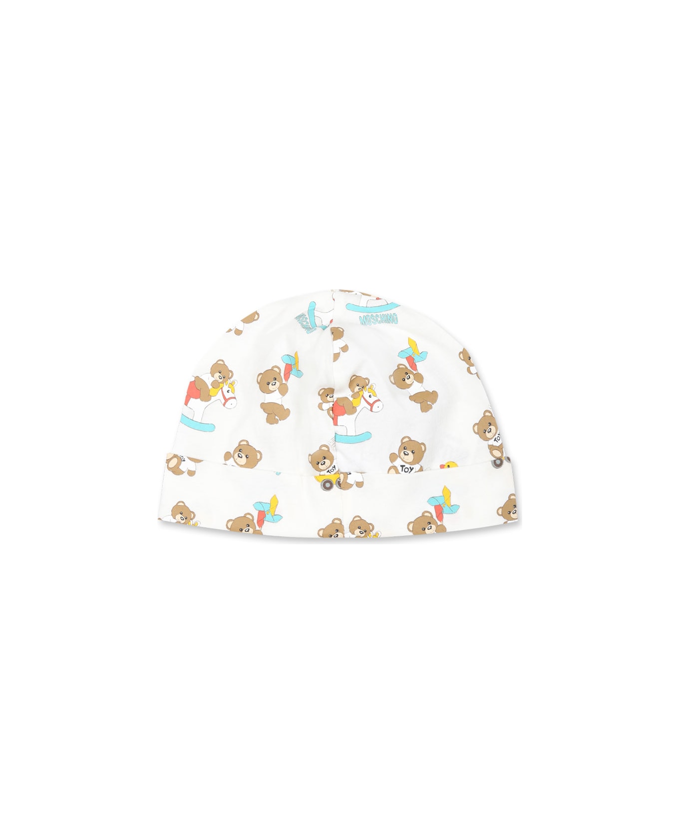 Moschino Ivory Accessory Set For Babykids With Teddy Bear - Ivory