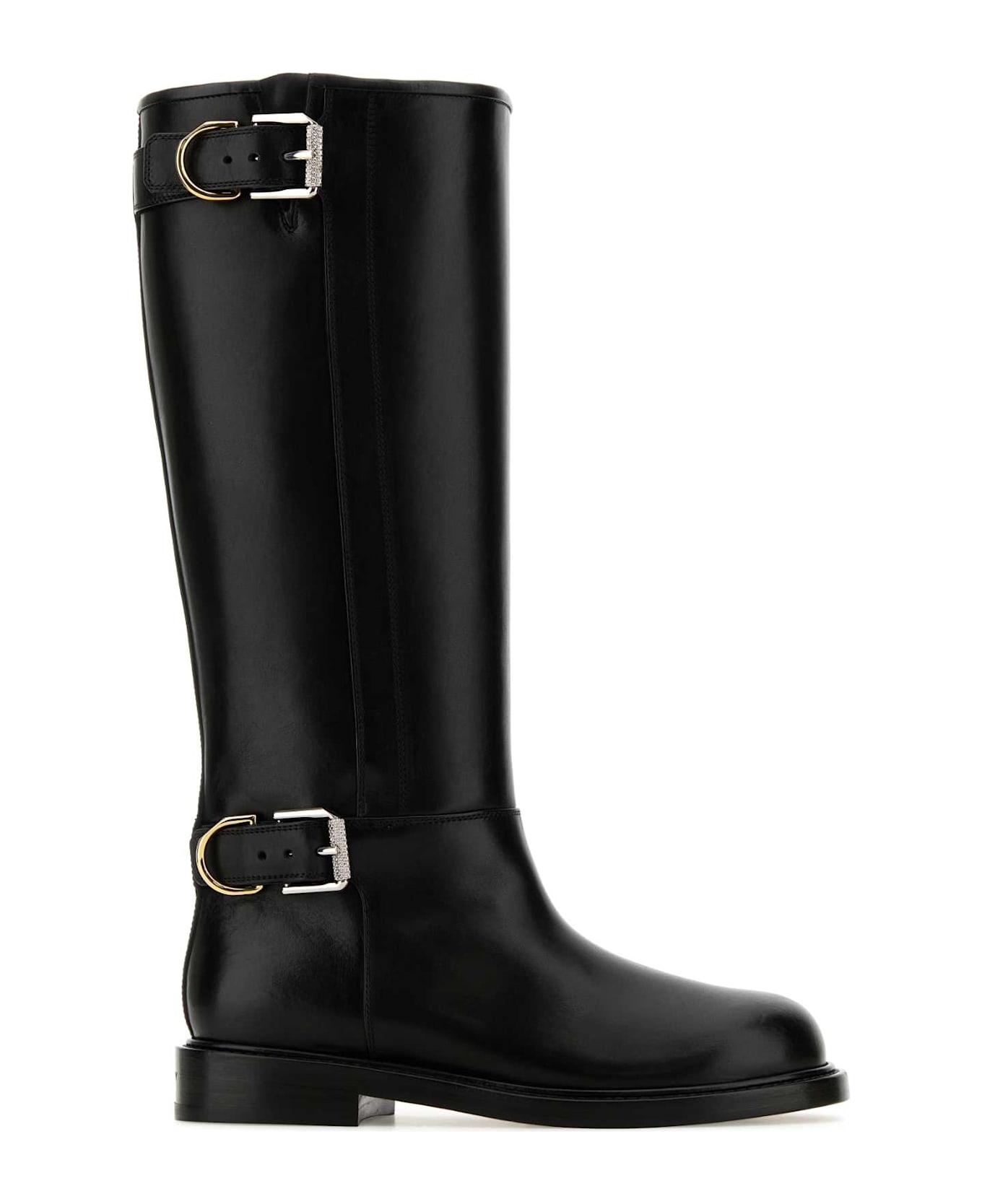 Givenchy Black Leather Voyou Boots - BLACK