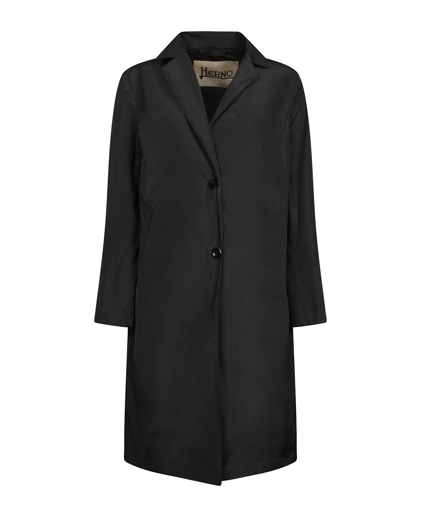 Herno Single-breasted Gabardine Jacket - Nero