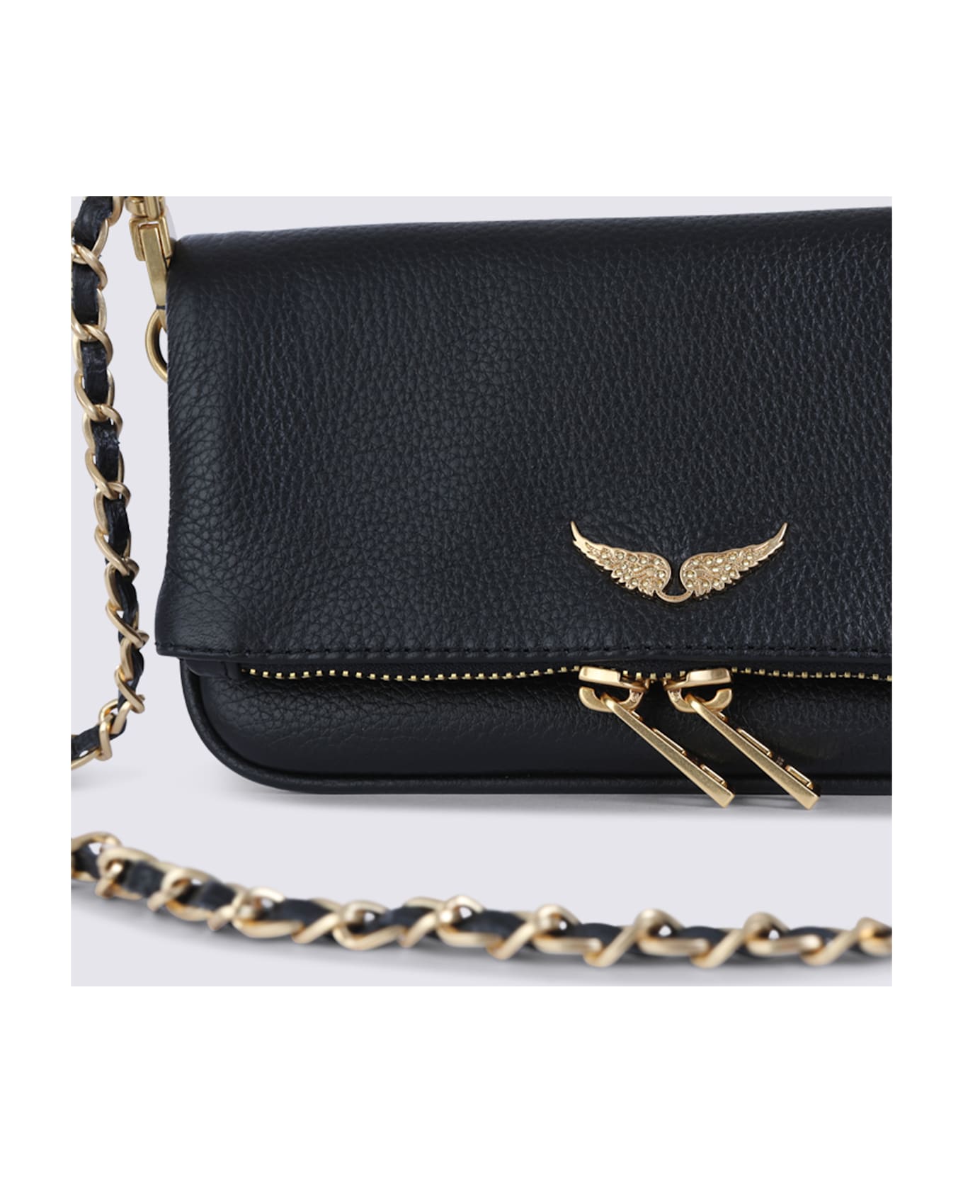 Zadig 
Voltaire Black Leather Rock Nano Shoulder Bag - Black