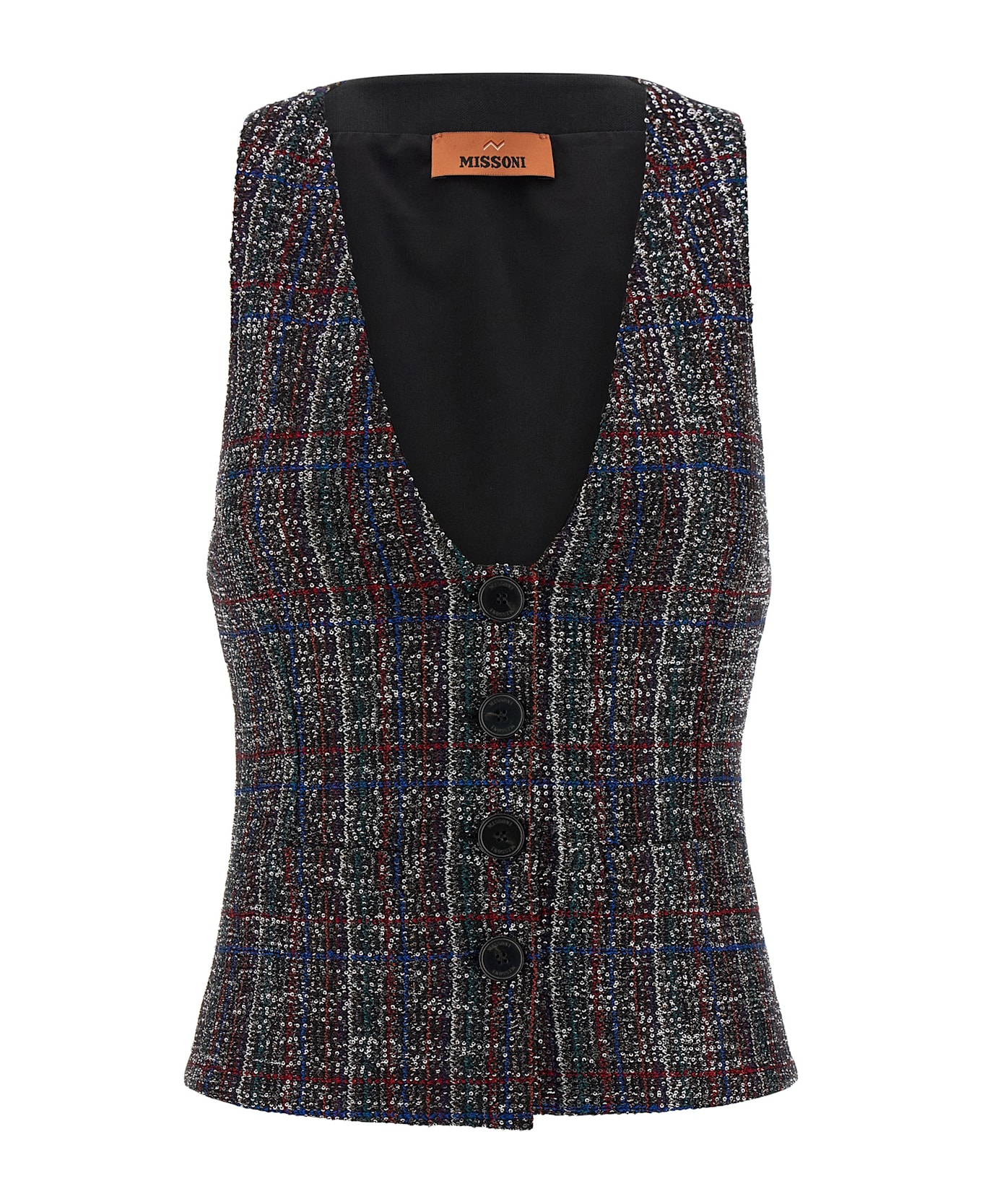 Missoni Sequin Tartan Vest - Multicolor
