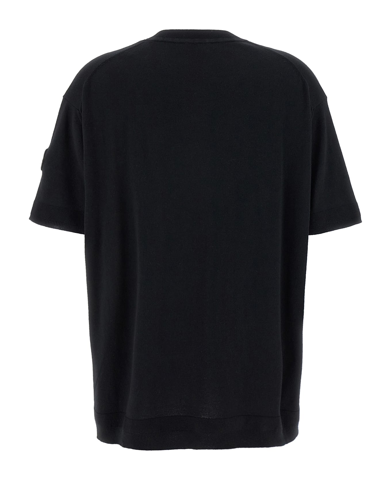 Moncler Silk T-shirt - BLACK