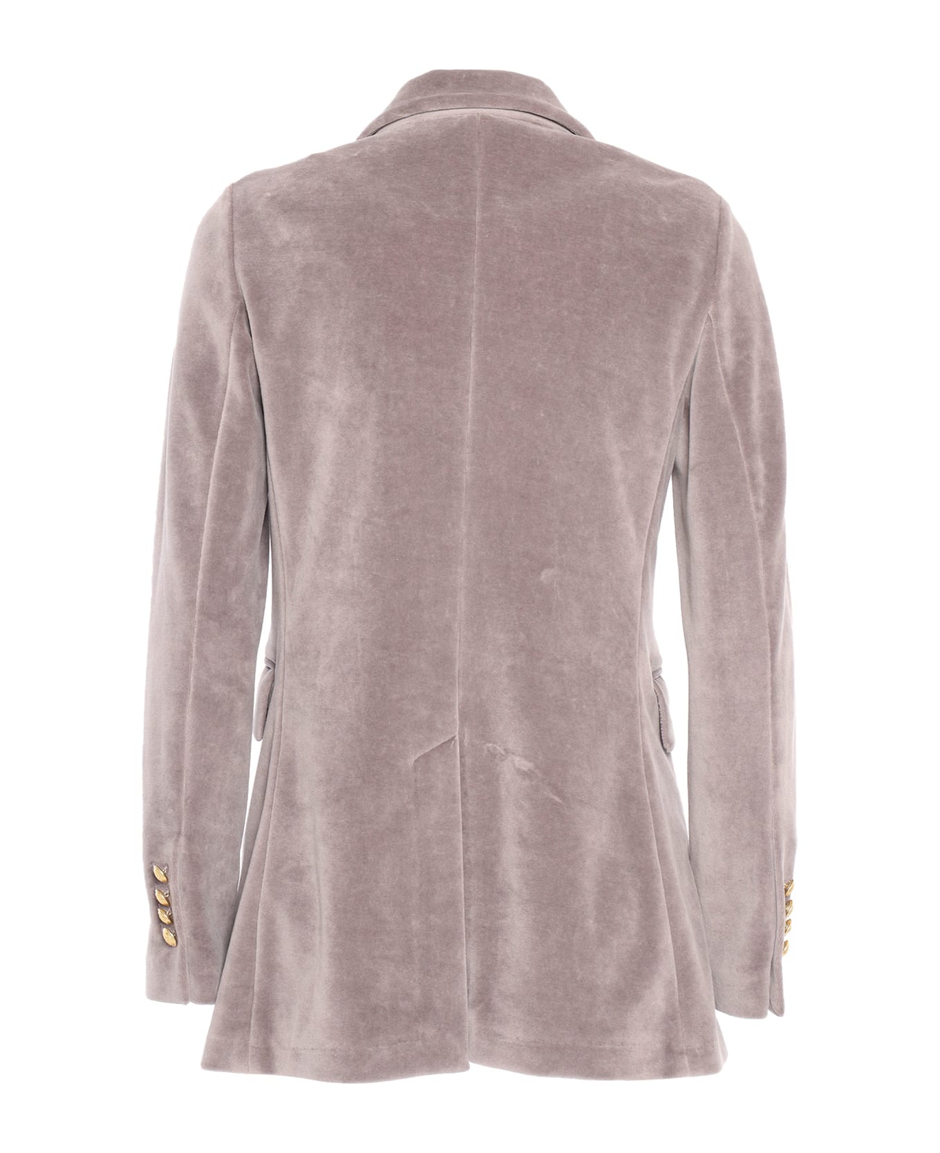 Circolo 1901 Velvet Double Breasted Jacket - SILVER