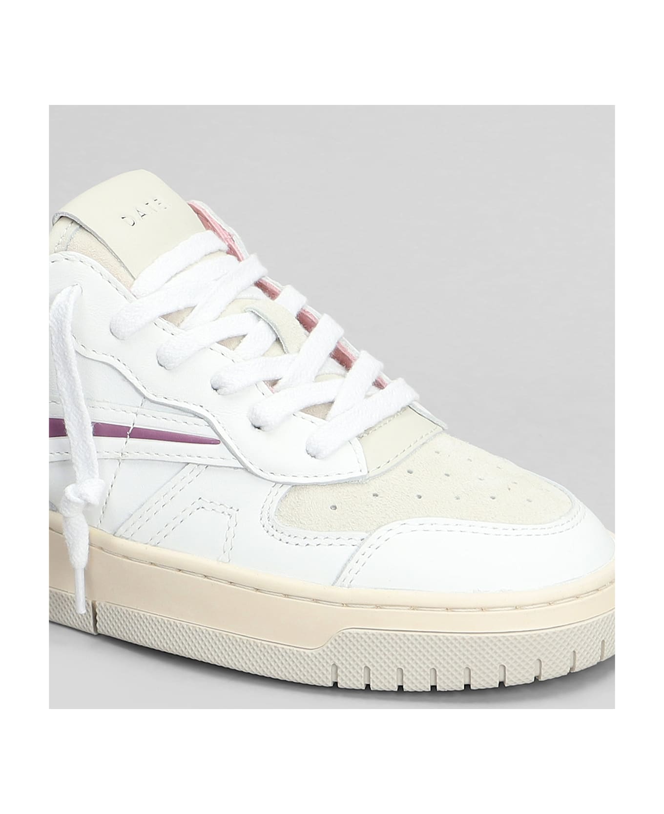 D.A.T.E. Torneo Pure Sneakers In White Suede And Leather - white