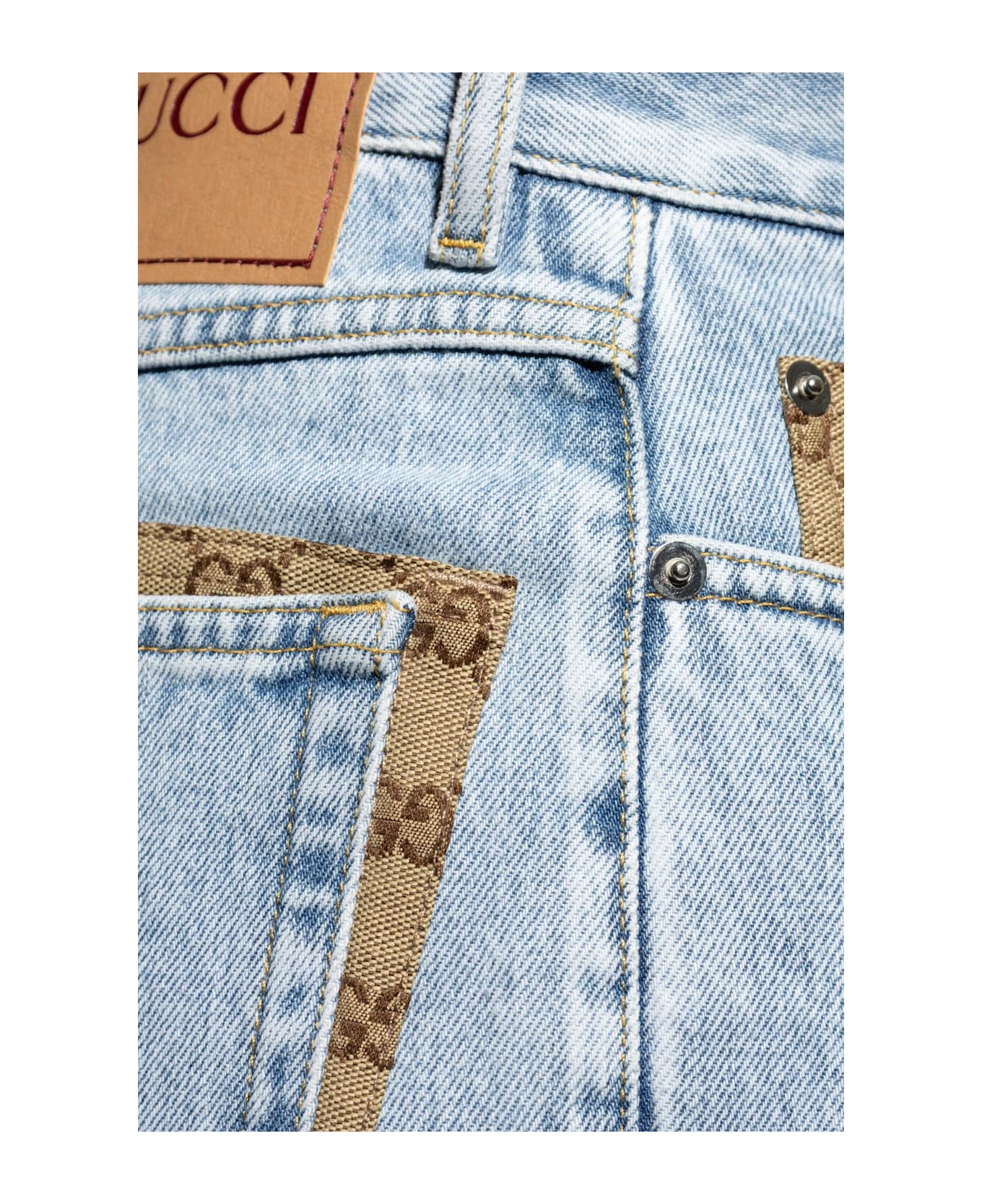 Gucci Jeans With Logo - BLU DENIM