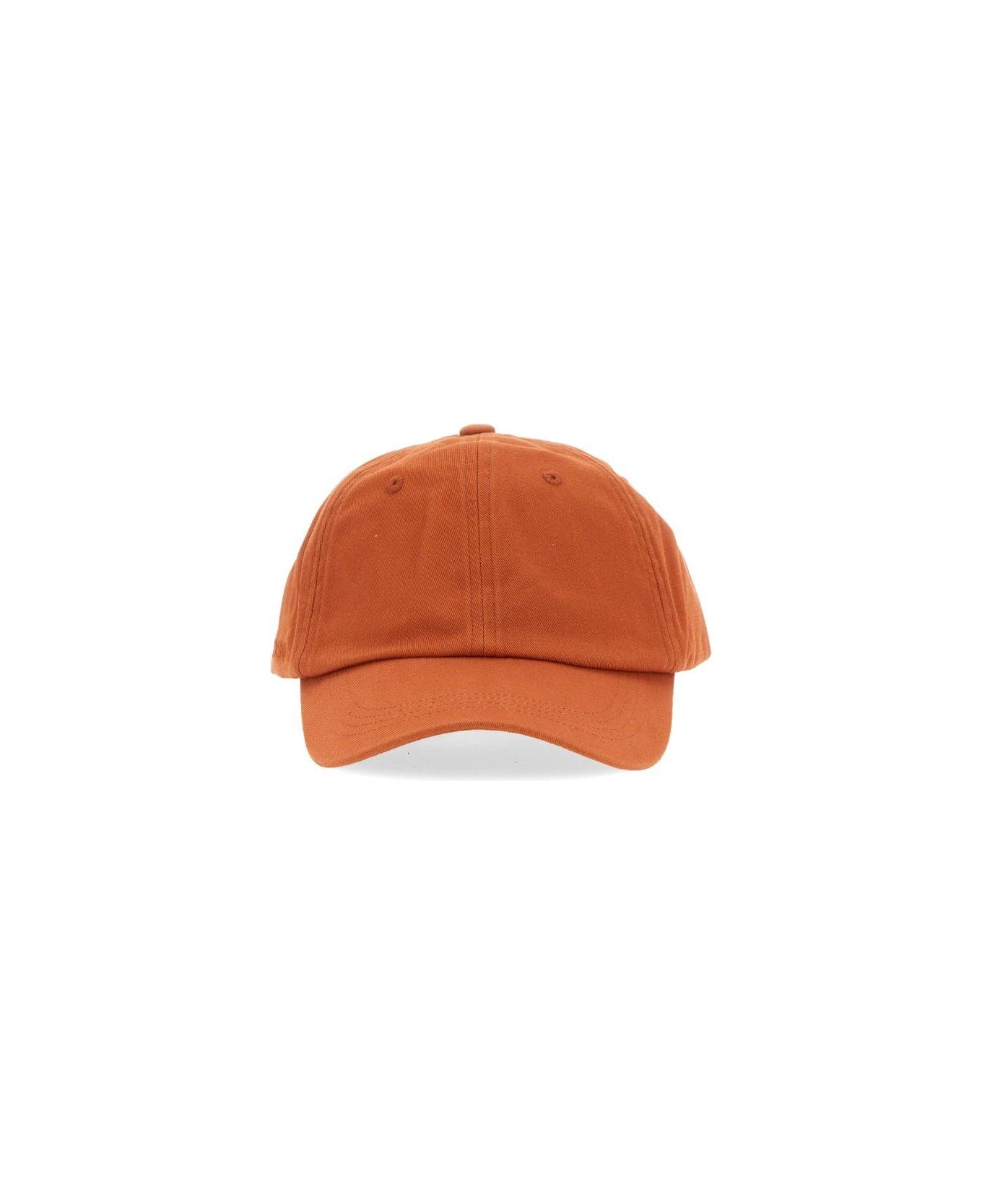 Acne Studios Logo Embroidered Twill Cap - ORANGE