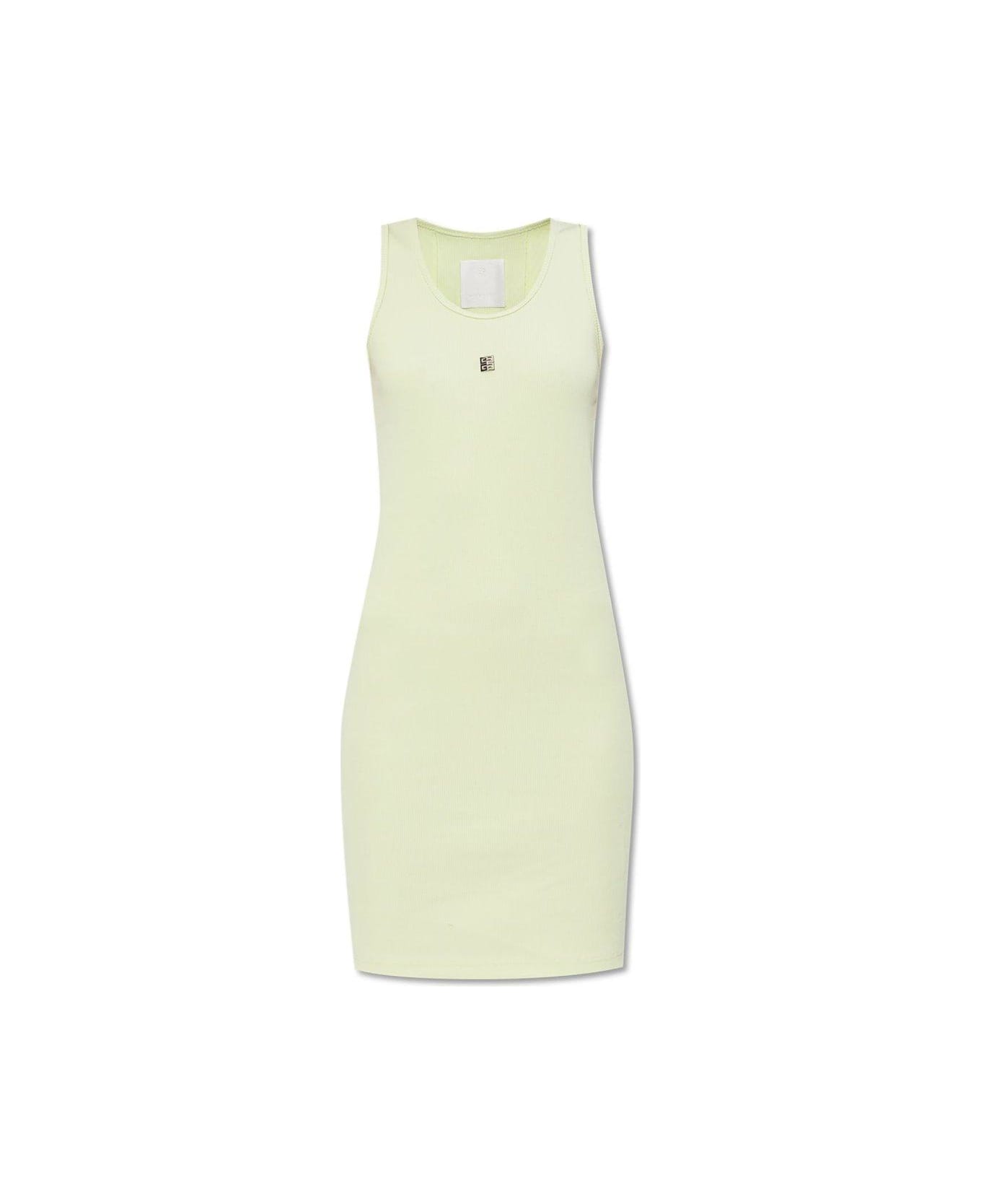 Givenchy 4g Plaque Ribbed-knit Tank Dress - Verde