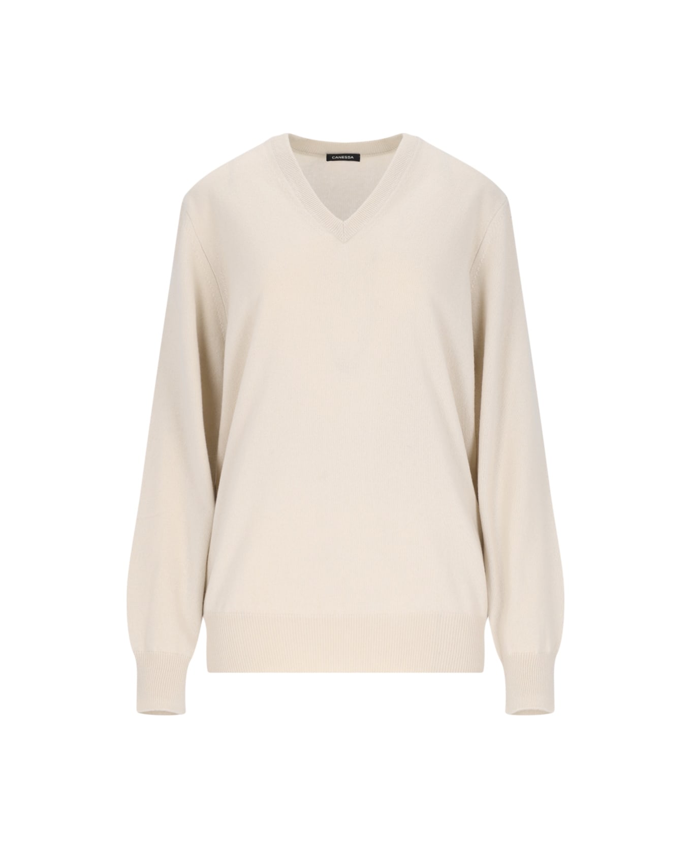 Canessa V-neck Sweater - Cream