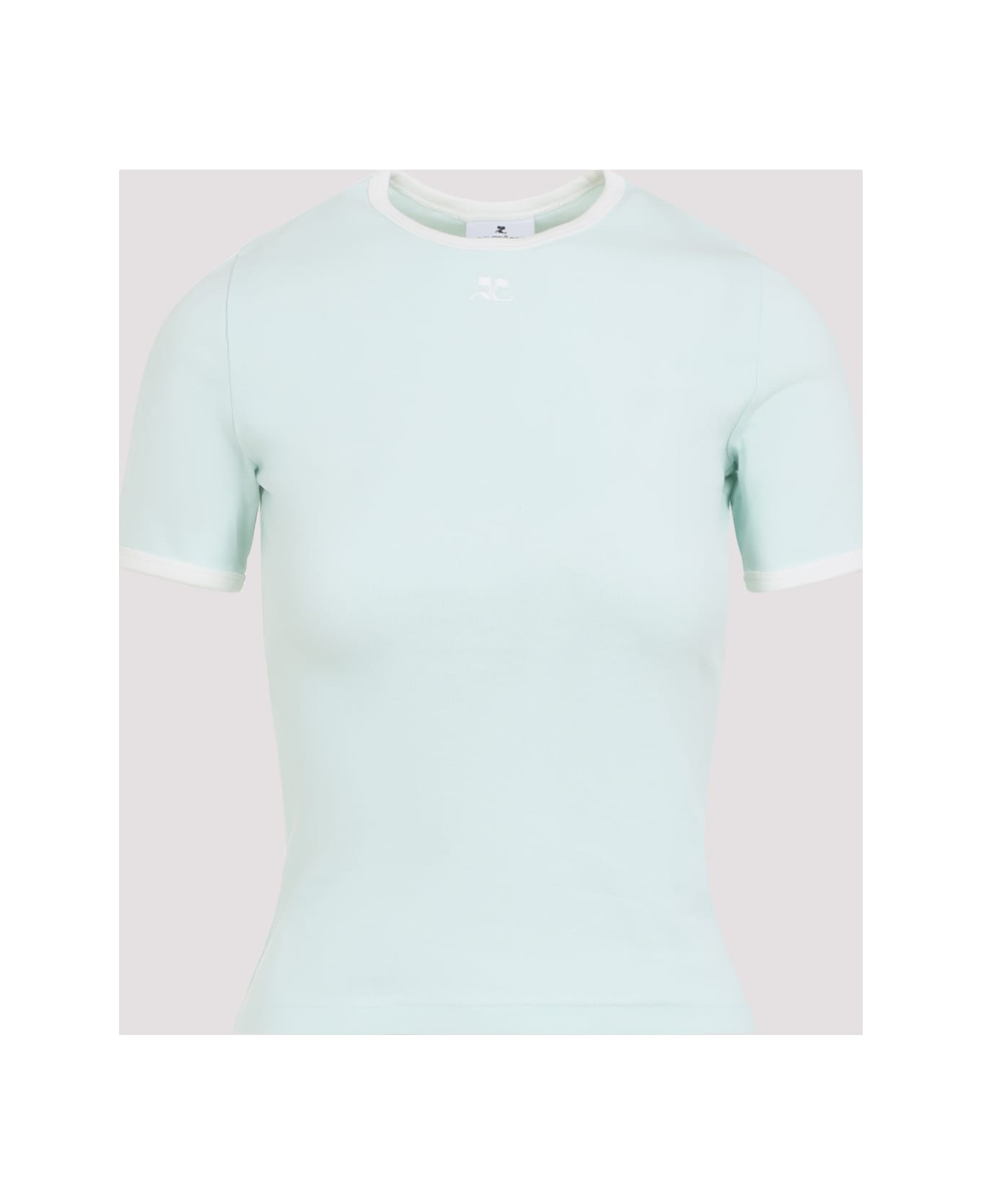 Courrèges Signature T-shirt - Light Mint