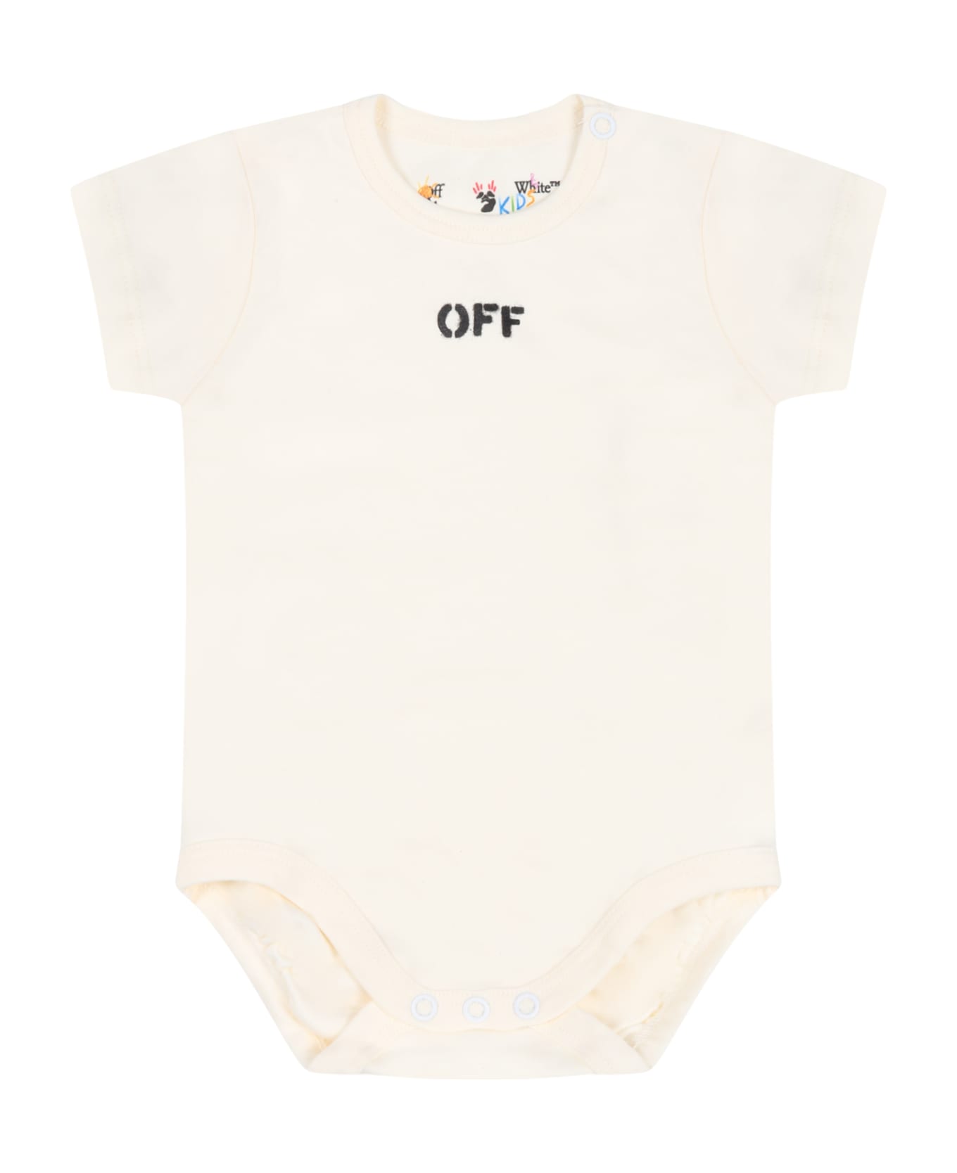 Off-White Multicolor Set For Baby Girl With Logo - Multicolor