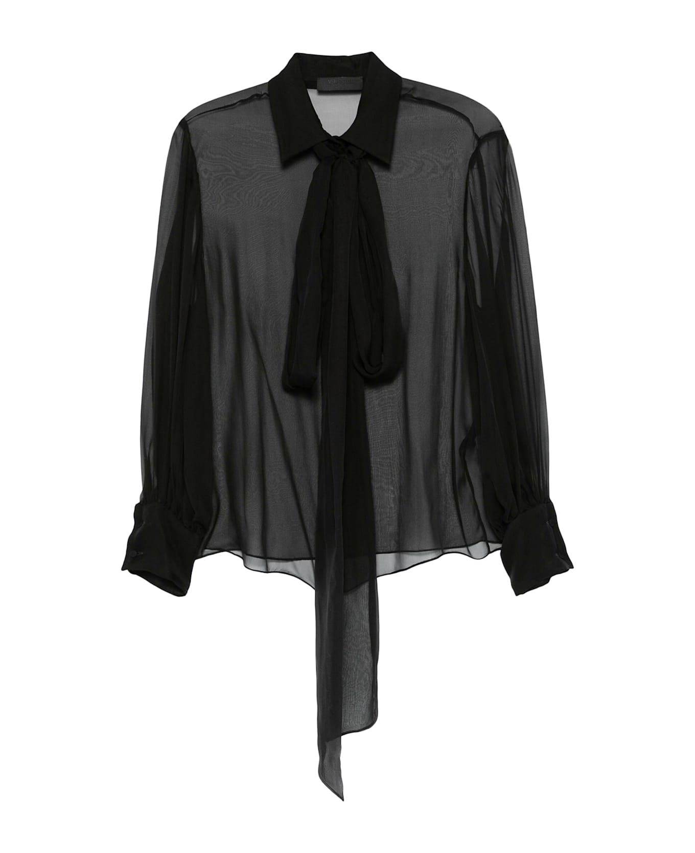 Valentino Garavani Shirt With Scarf Detail - Black