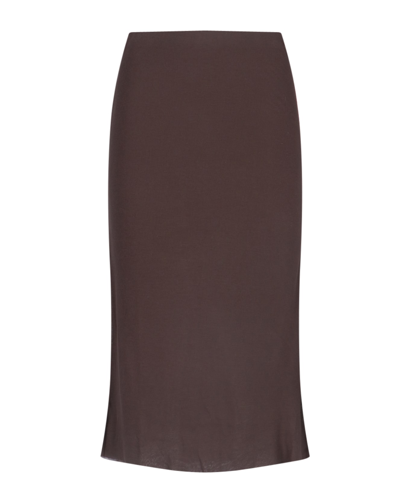 Khaite 'leema' Midi Skirt - Brown