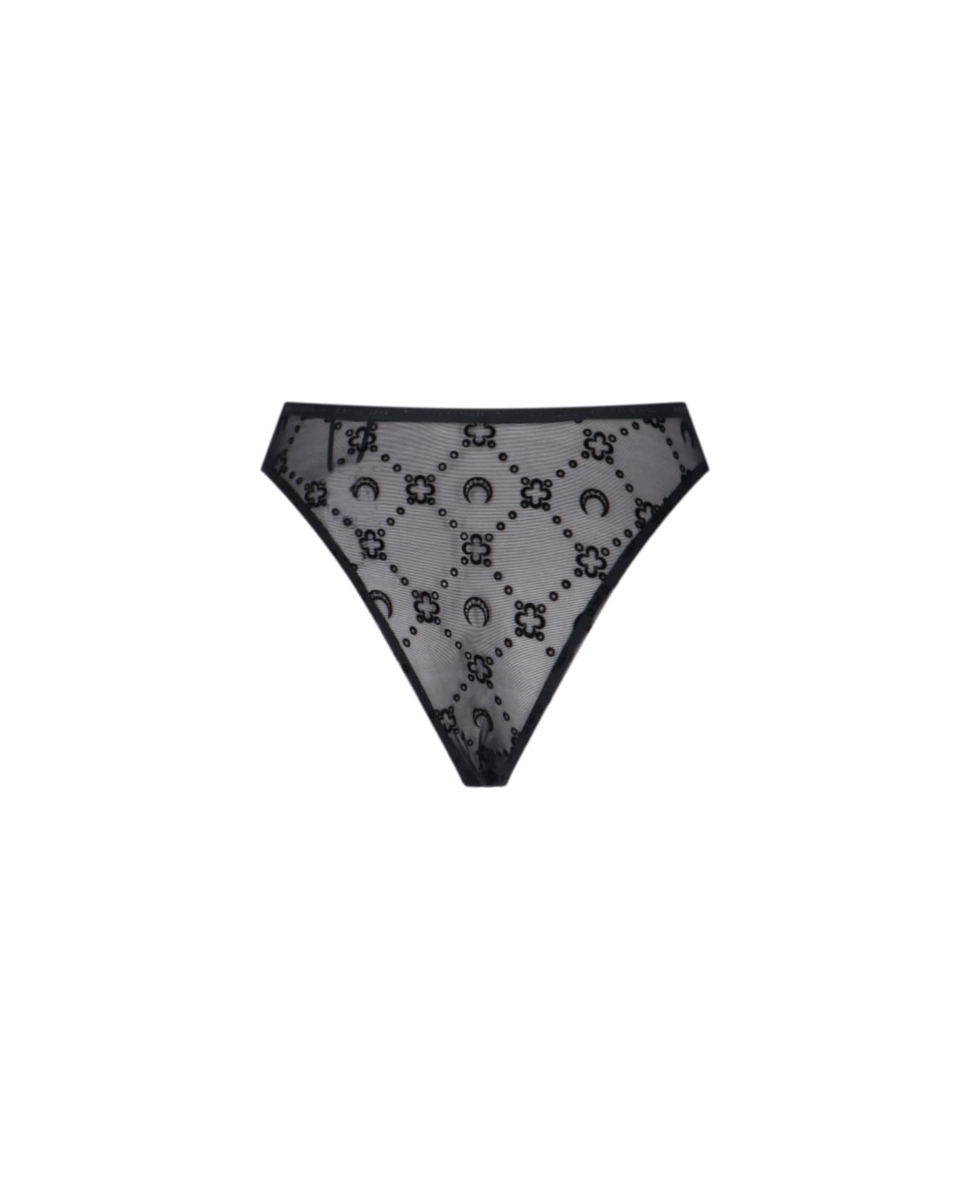Marine Serre Semi-transparent Briefs - Black  