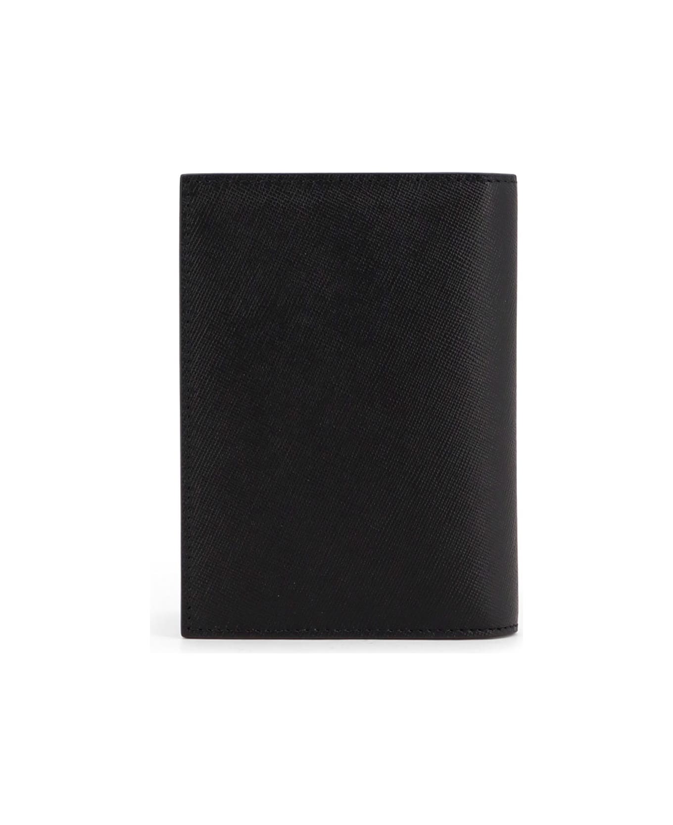 Kiton Leather Passport Holder - Black