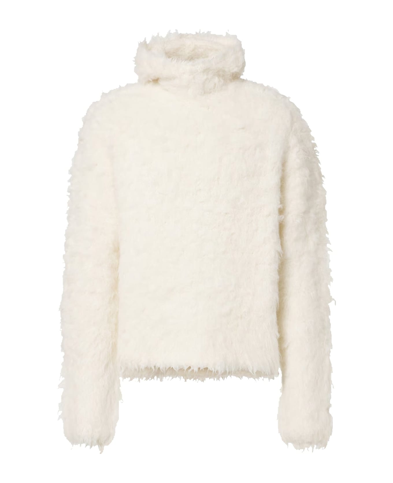 Acne Studios Alpaca Blend Hooded Sweatshirt - White