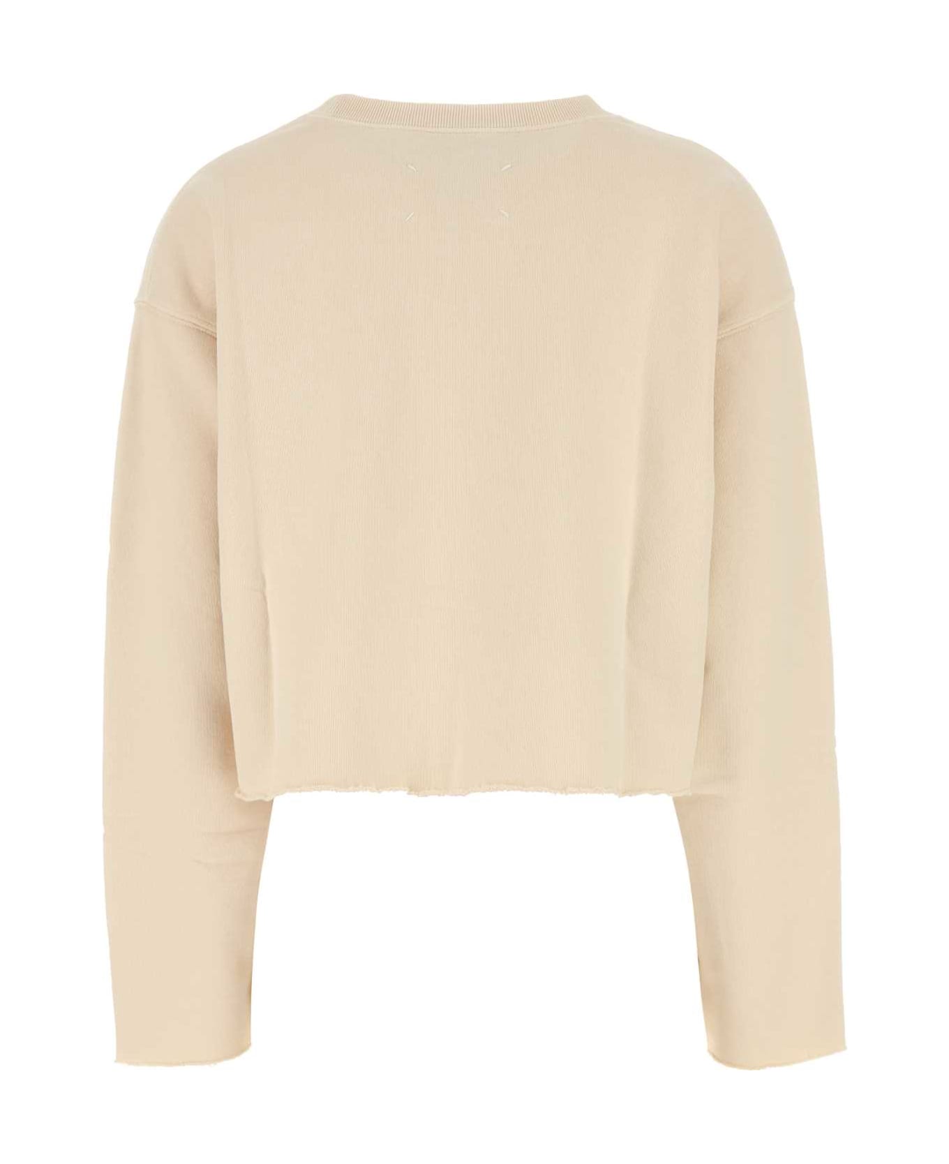 Maison Margiela Cream Cotton Sweatshirt - BEIGE