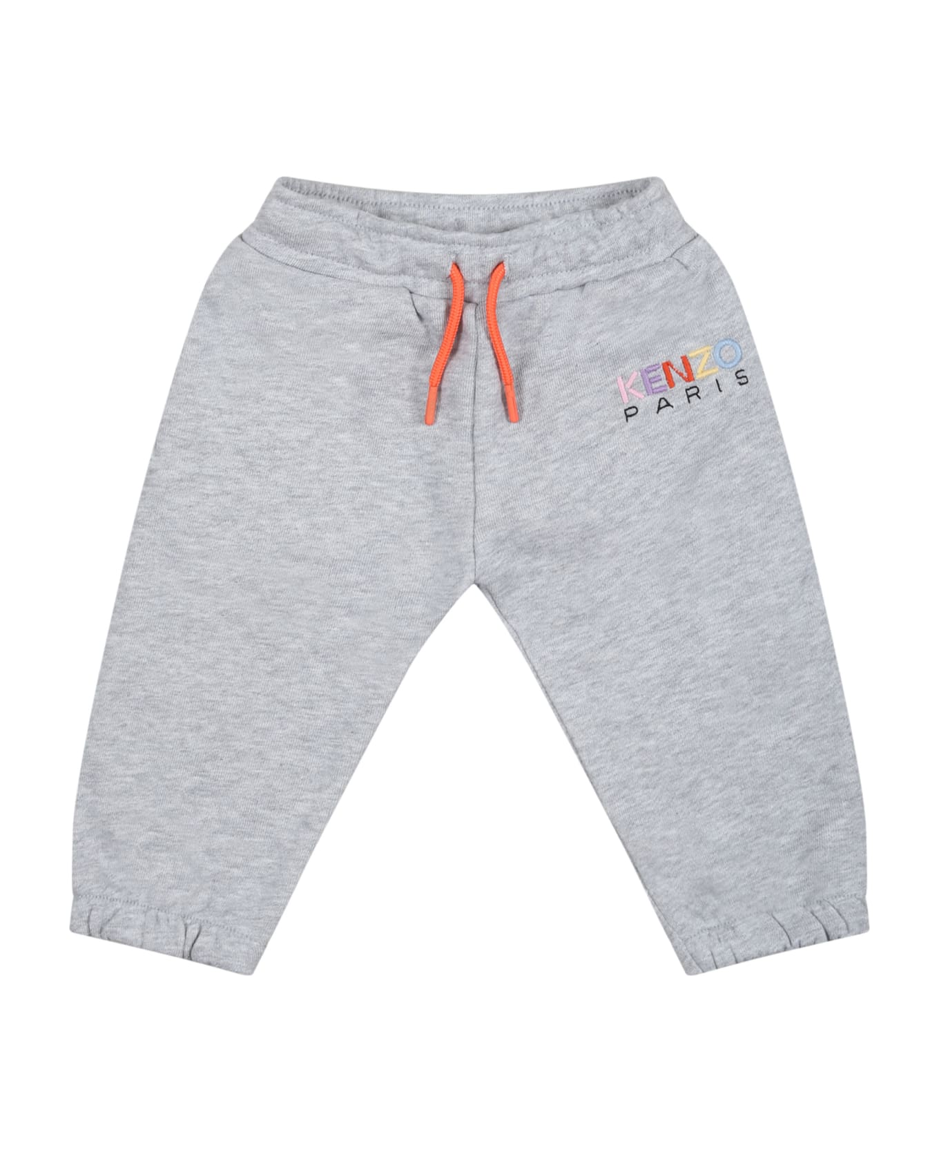 Kenzo Kids Grey Sweatpants For Babies With Logo - Grey