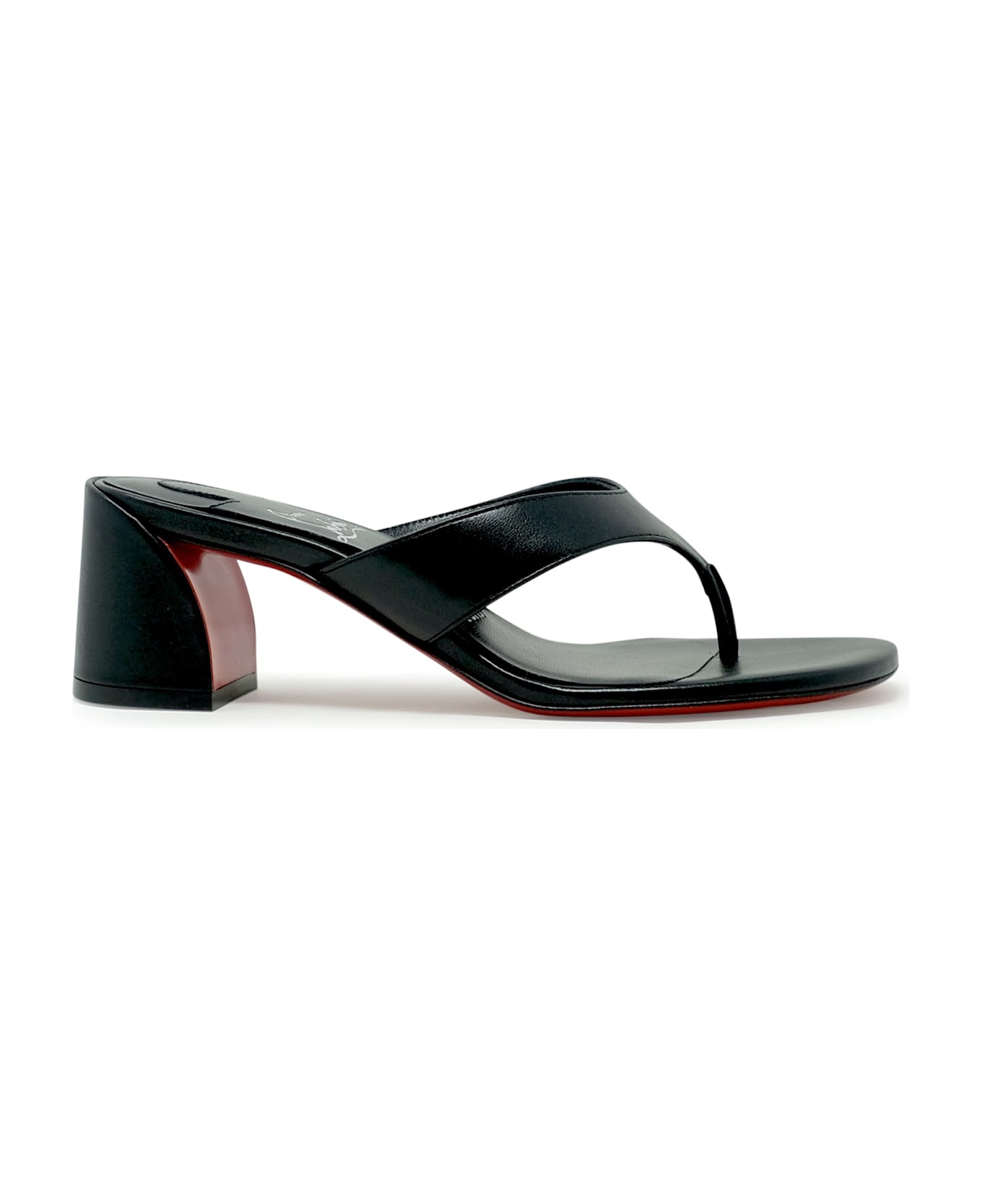 Christian Louboutin Black Nappa/lining Janetonga 55 Mule Sandals - BLACK