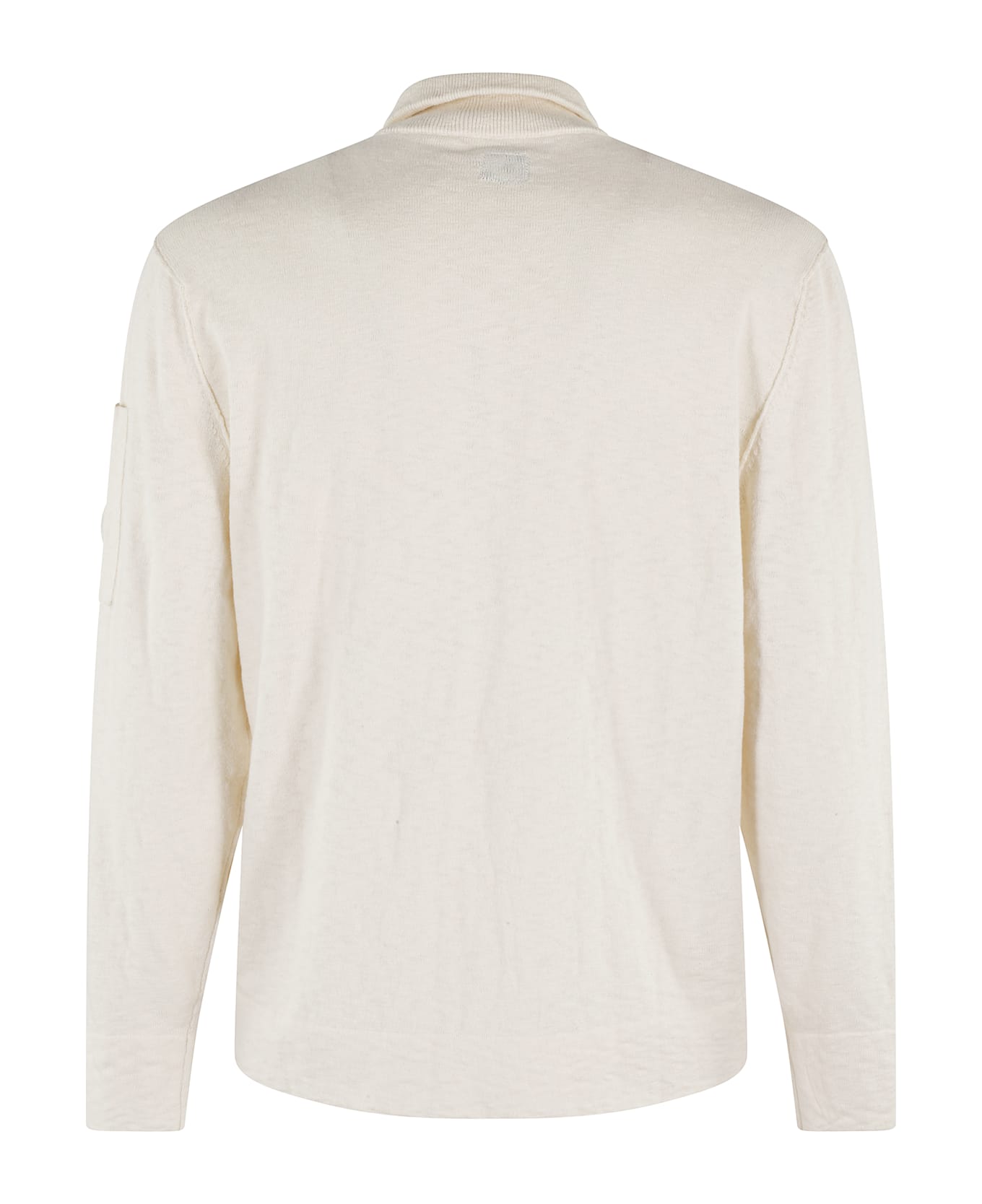 C.P. Company Half Zip Knit - Gauze White
