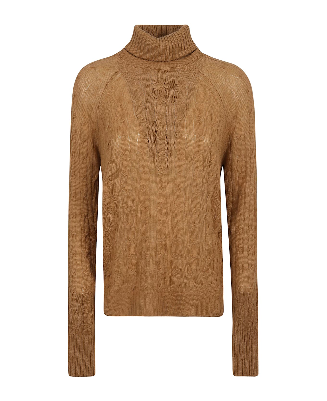 Etro Turtleneck Cable-knit Sweater - Beige