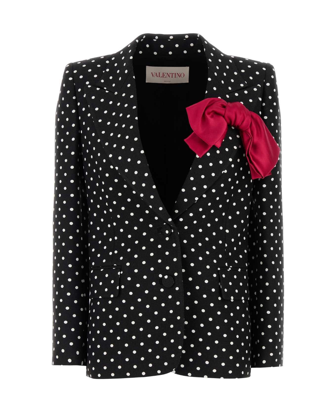 Valentino Garavani Polka Dot Single-breasted Blazer