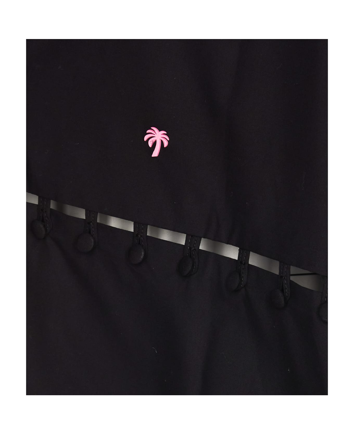 Palm Angels Buttons Detail Shirt Dress - Black