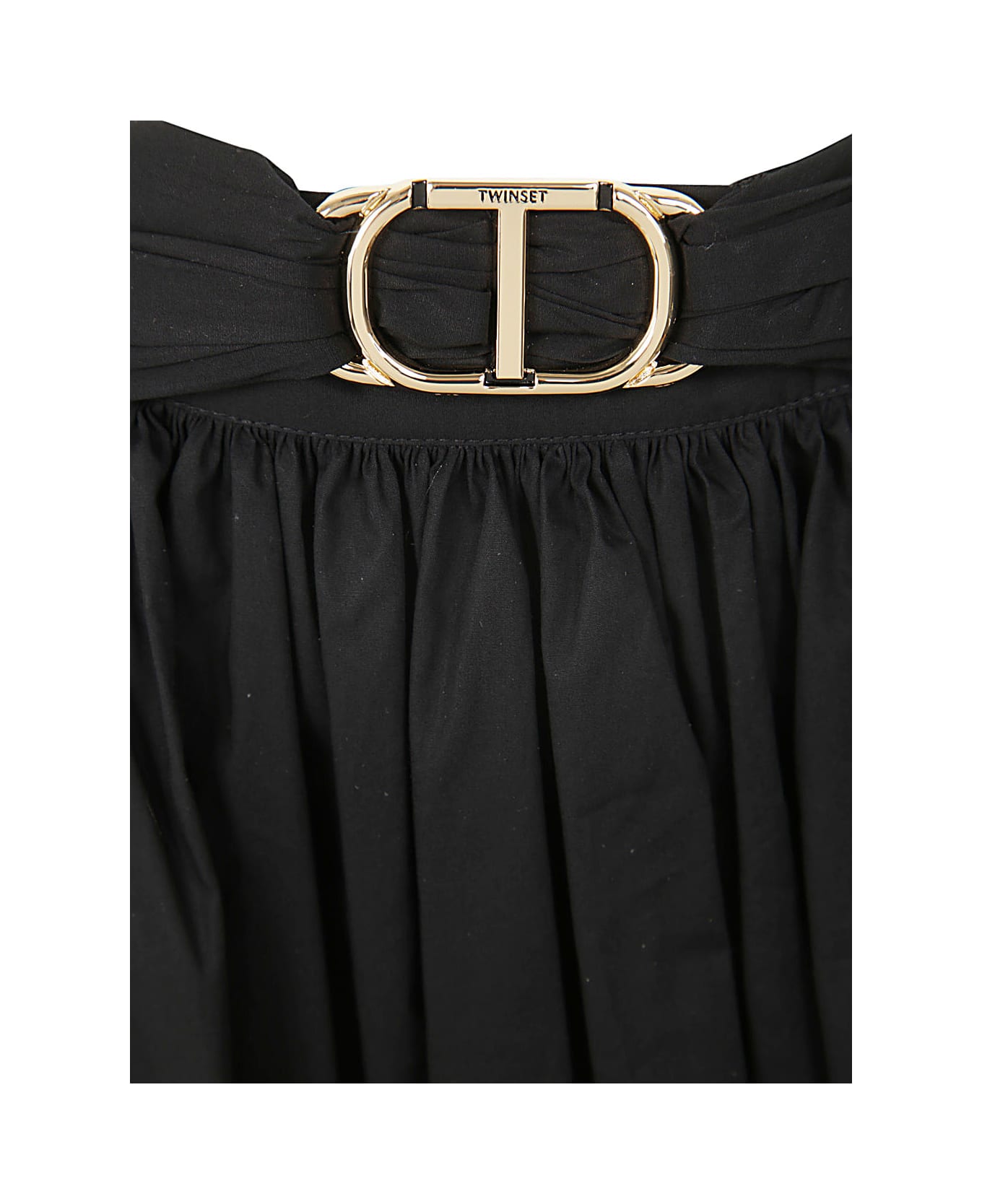 TwinSet Popeline Skirt - Black
