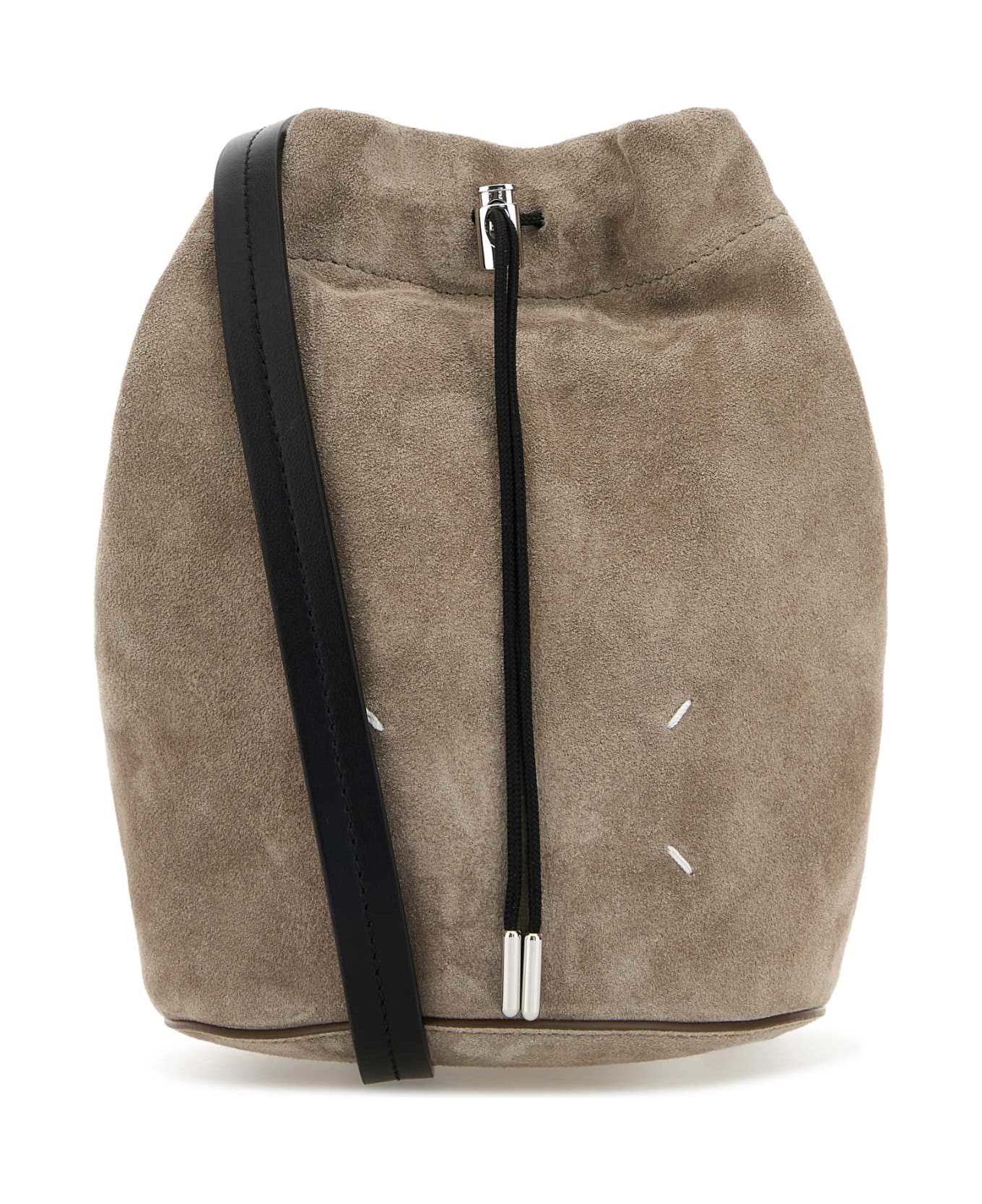 Maison Margiela Dove Grey Leather Bucket Bag