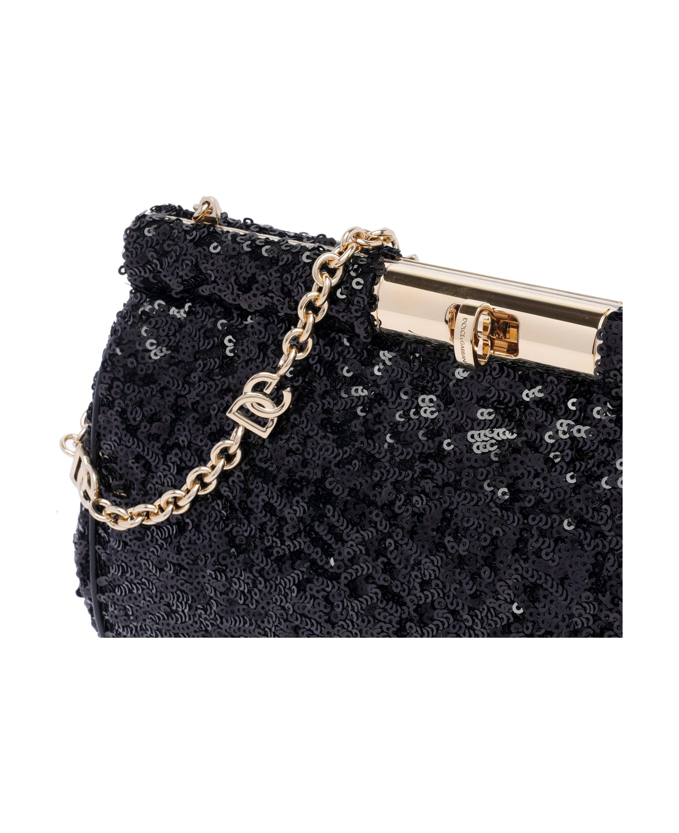 Dolce & Gabbana Medium Marlene Turn-lock Shoulder Bag - Black