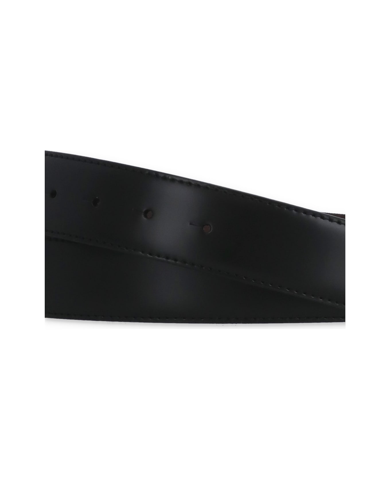 Tod's T Timeless Reversible Leather Belt - Black