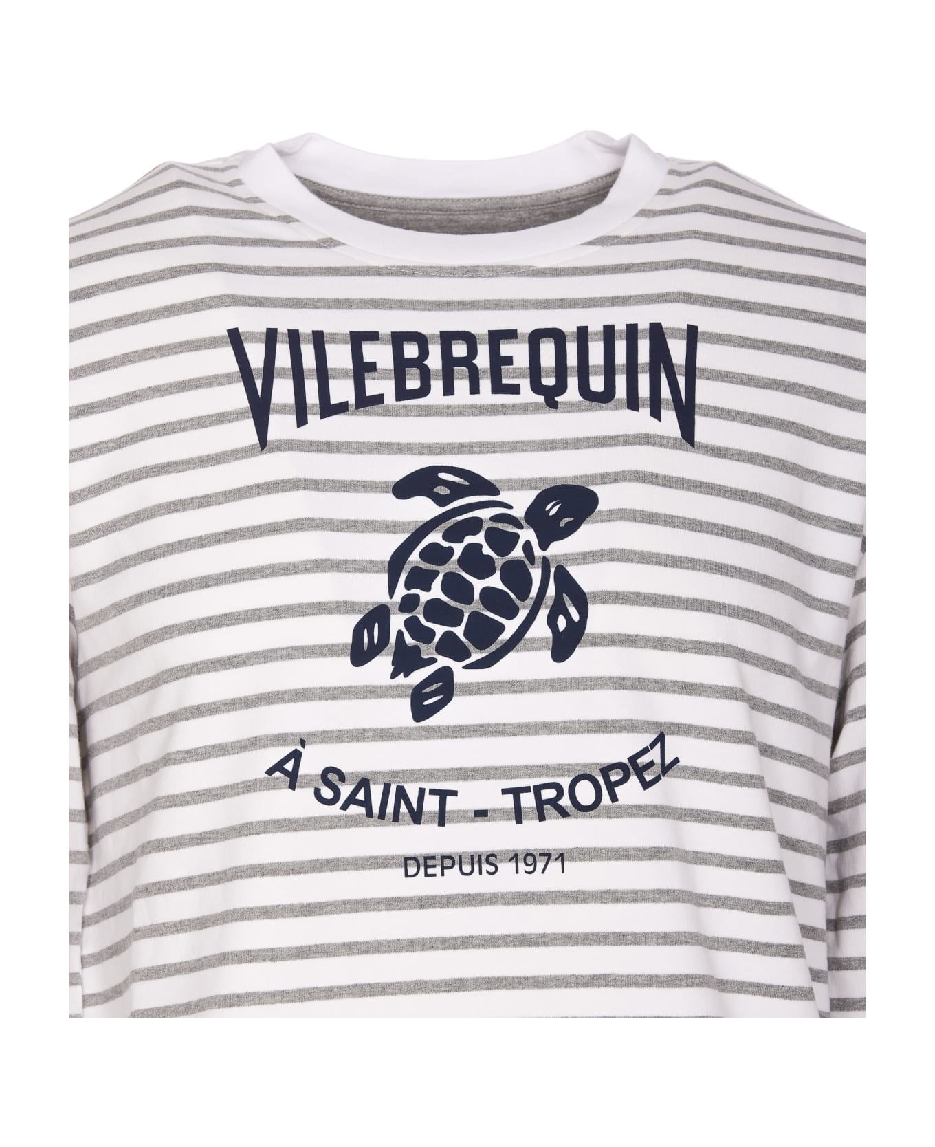 Vilebrequin Turtle Logo Long Sleeves T-shirt - White