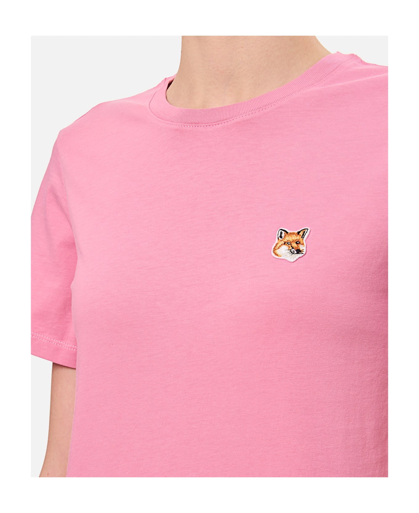 Maison Kitsuné Fox Head Patch Regular Tee Shirt - Pink