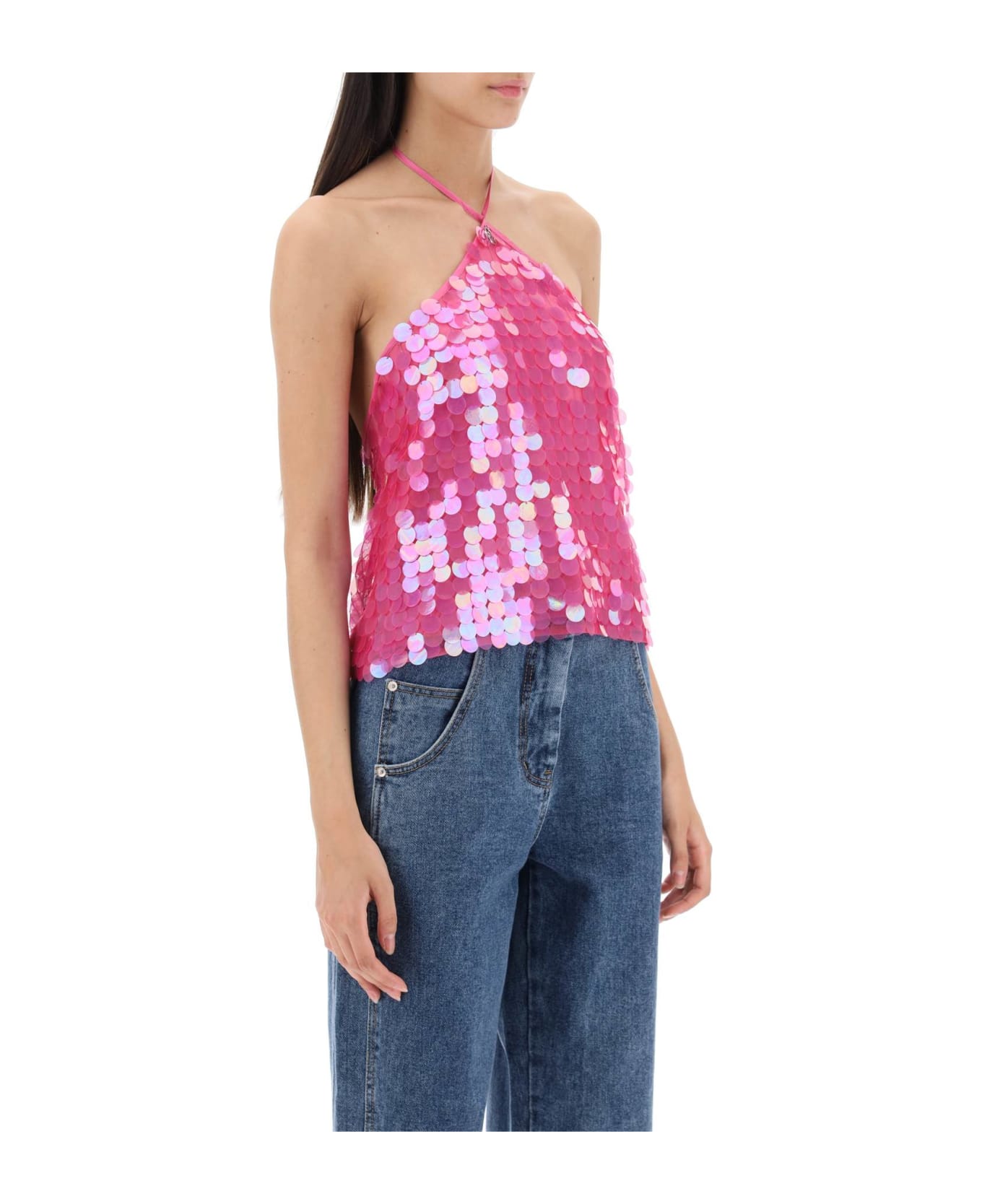 Saks Potts 'anouk' Top With Sequins - PINK SEQUIN (Fuchsia)