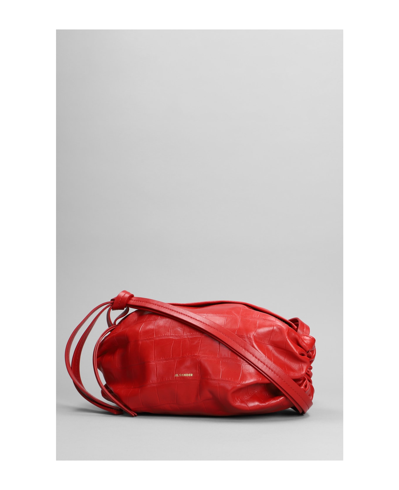 Jil Sander Shoulder Bag In Red Leather - red