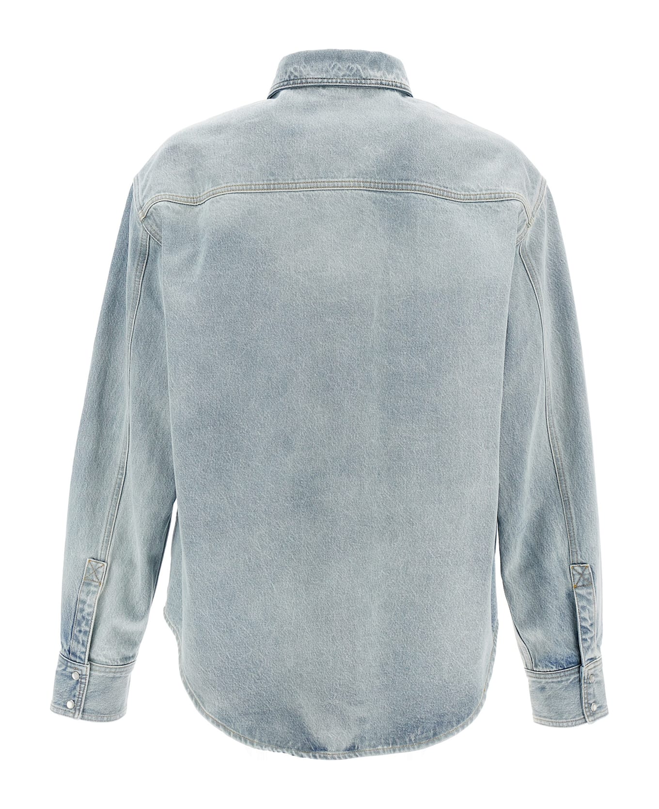 VETEMENTS Logo Embroidery Shirt - Light Blue