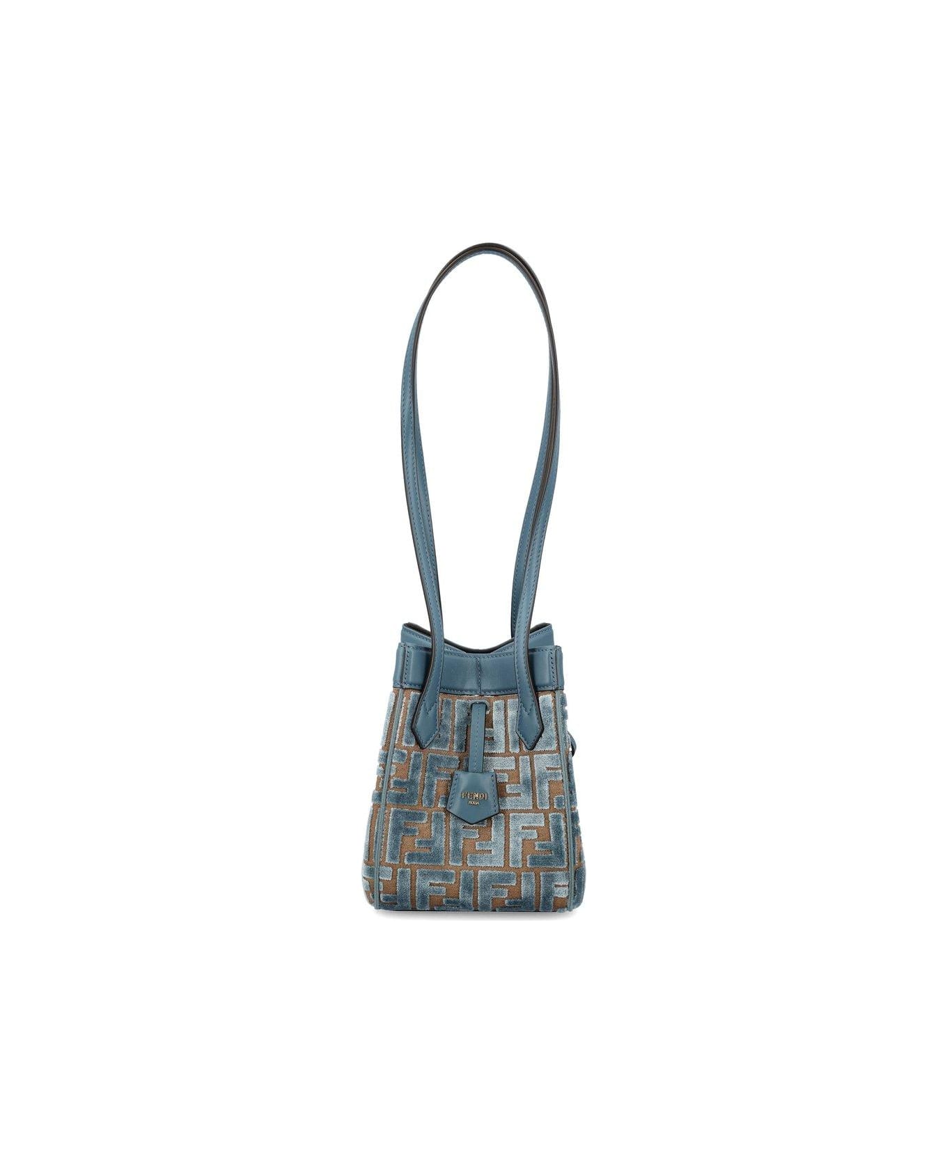 Fendi Origami Monogrammed Mini Bucket Bag - FF