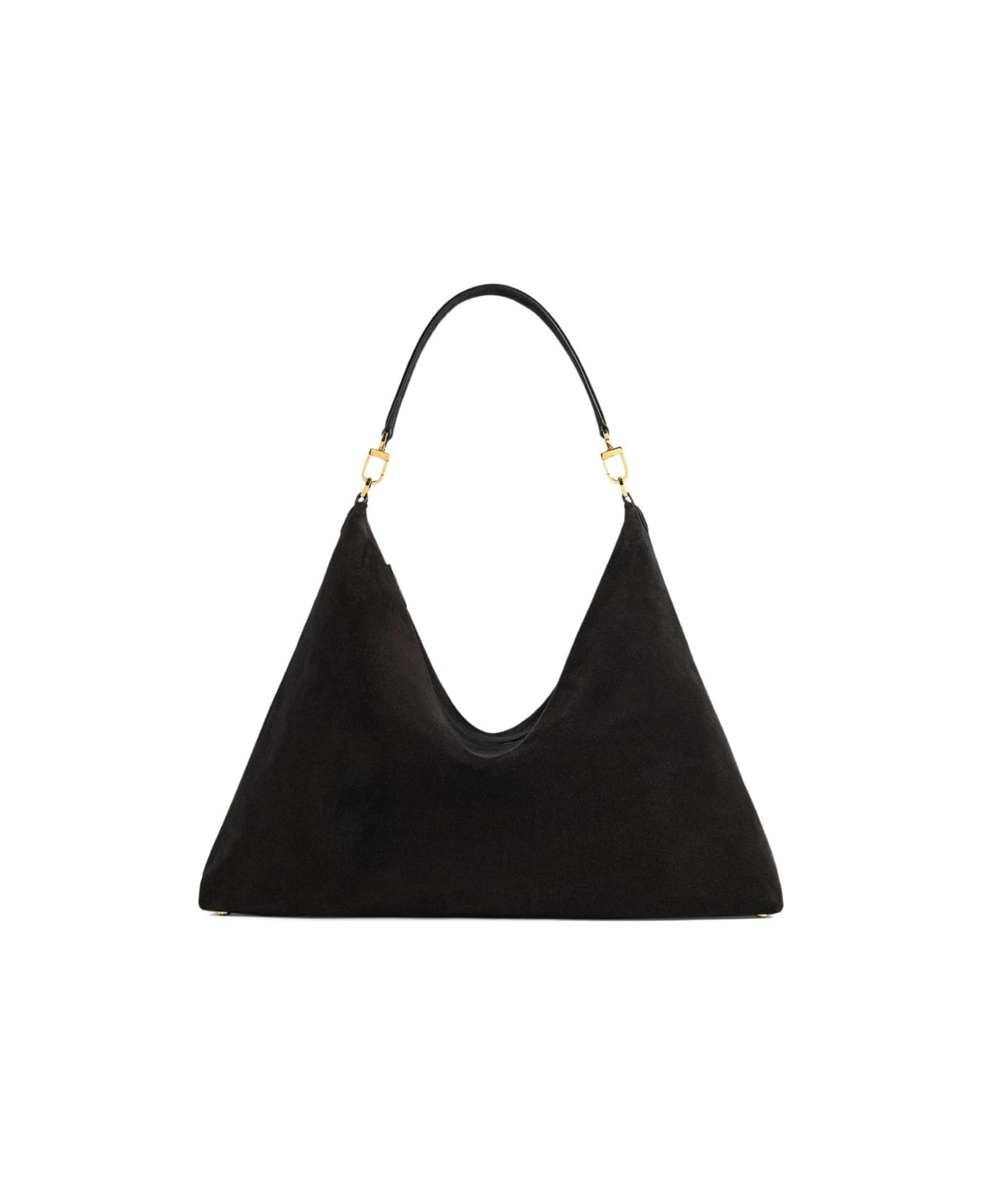 Totême Suede Leather Tote Bag - Black
